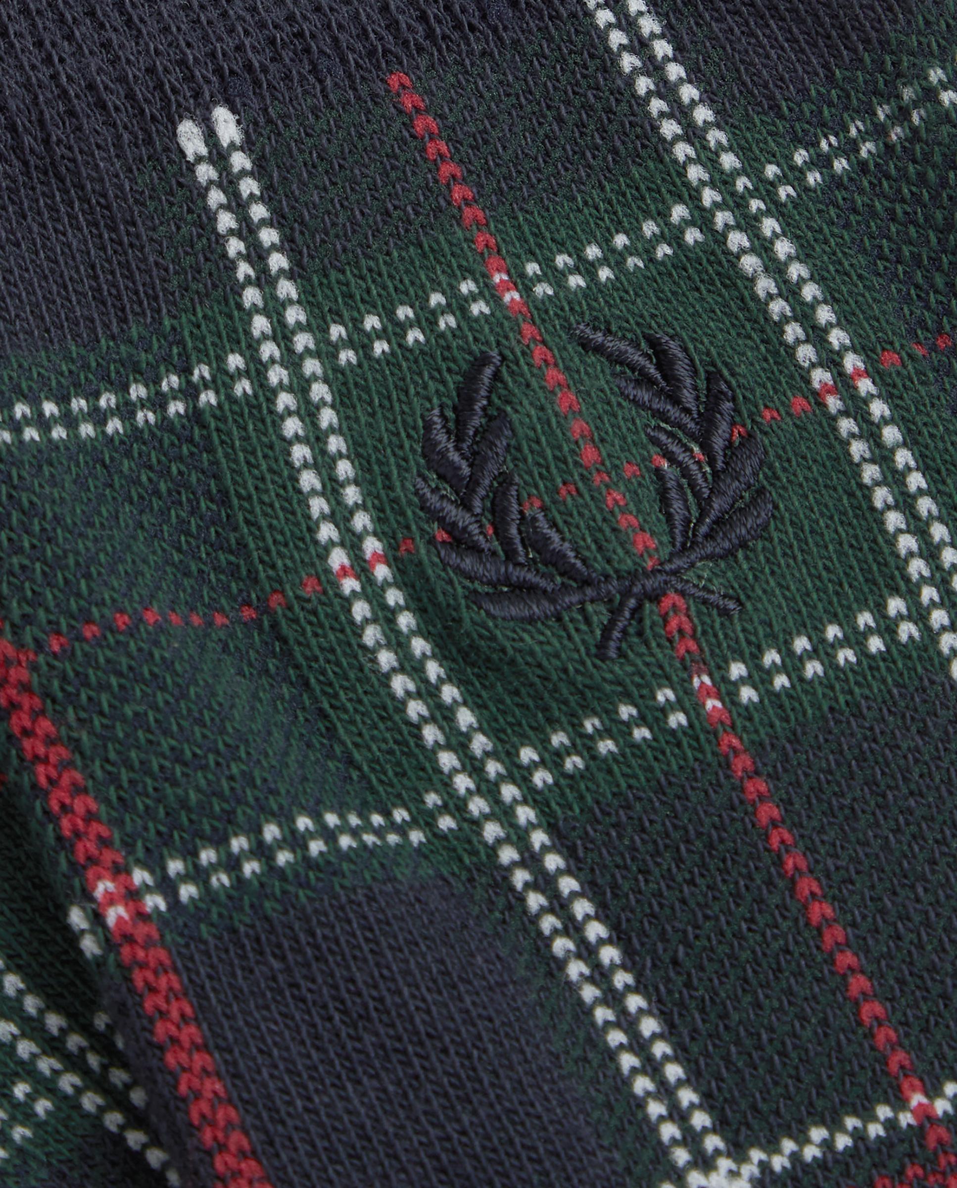 Imagen 2 de Calcetines altos de hombre en tartán - Fred Perry - Verde oscuro Verde oscuro