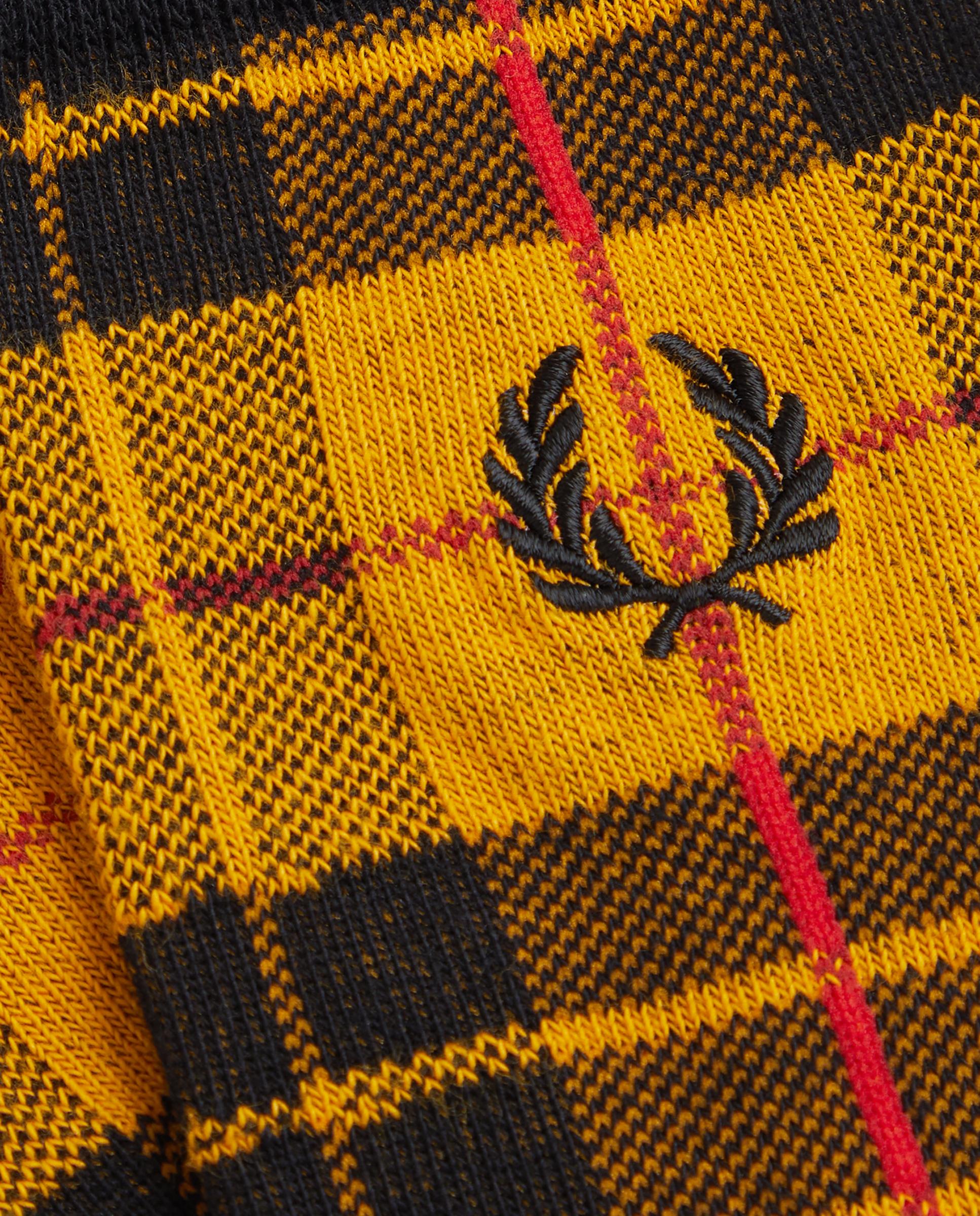 Imagen 2 de Calcetines altos de hombre en tartán - Fred Perry - Amarillo Amarillo