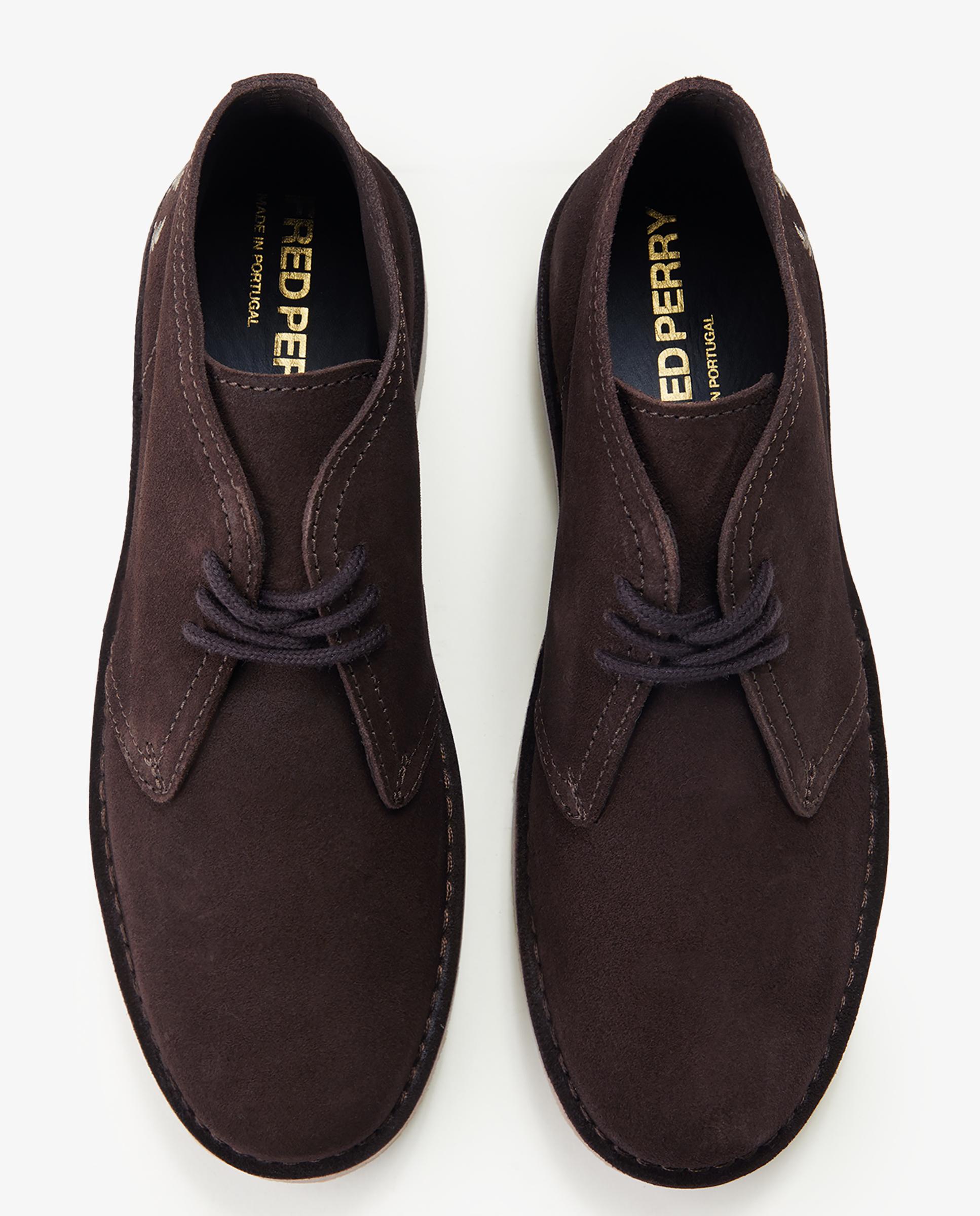 Bota de hombre hawley de ante con suela gruesa - Fred Perry - Marrón oscuro Marrón oscuro-4