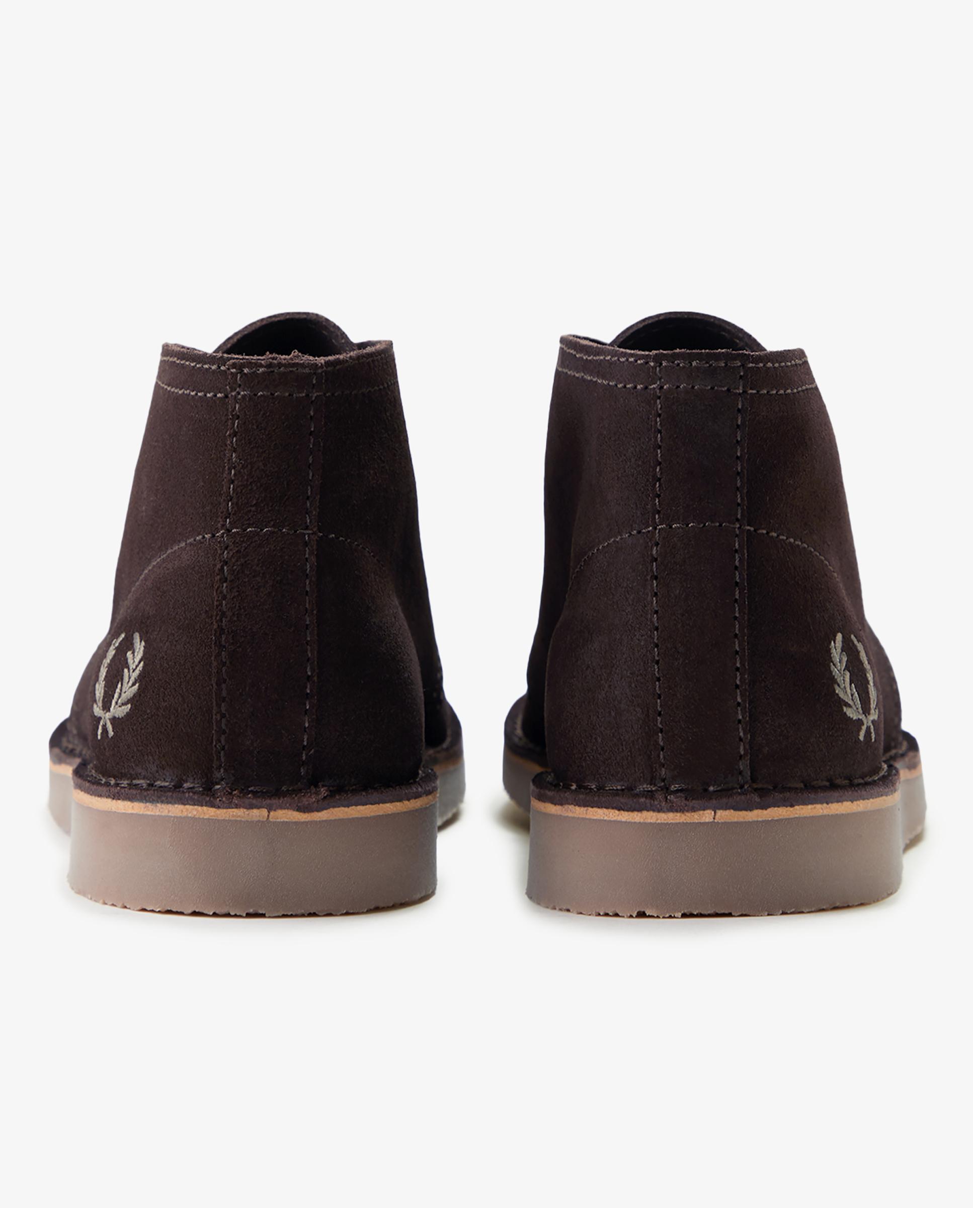 Bota de hombre hawley de ante con suela gruesa - Fred Perry - Marrón oscuro Marrón oscuro-3