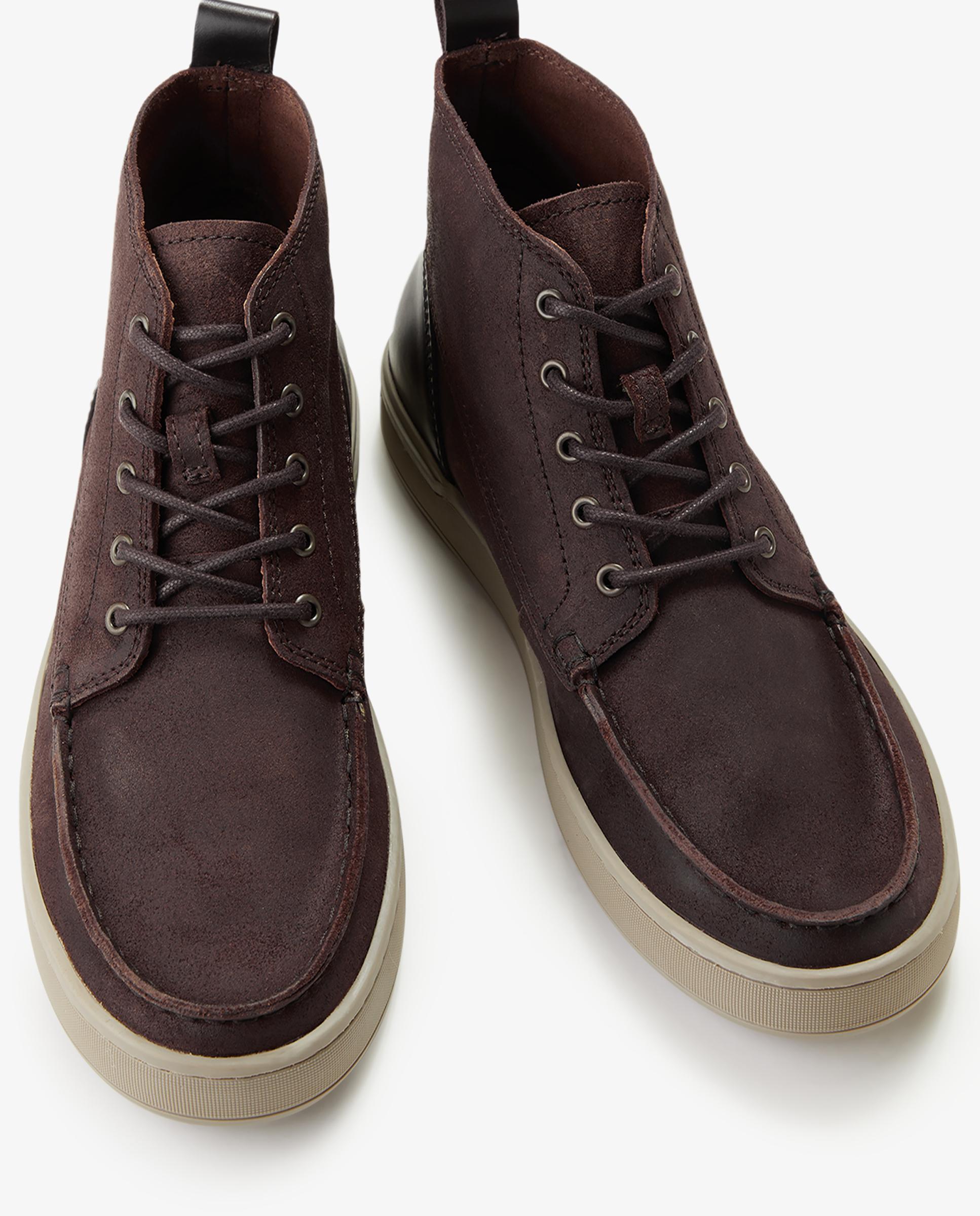 Bota de hombre drury mid waxed de piel y ante - Fred Perry - Marrón oscuro Marrón oscuro-2