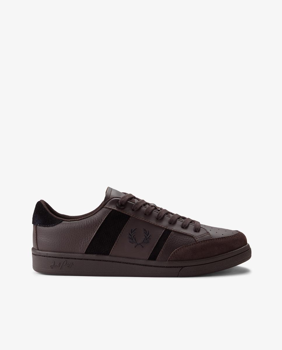 Zapatilla hombre b725 leather/suede - Fred Perry - Marrón oscuro Marrón oscuro-1