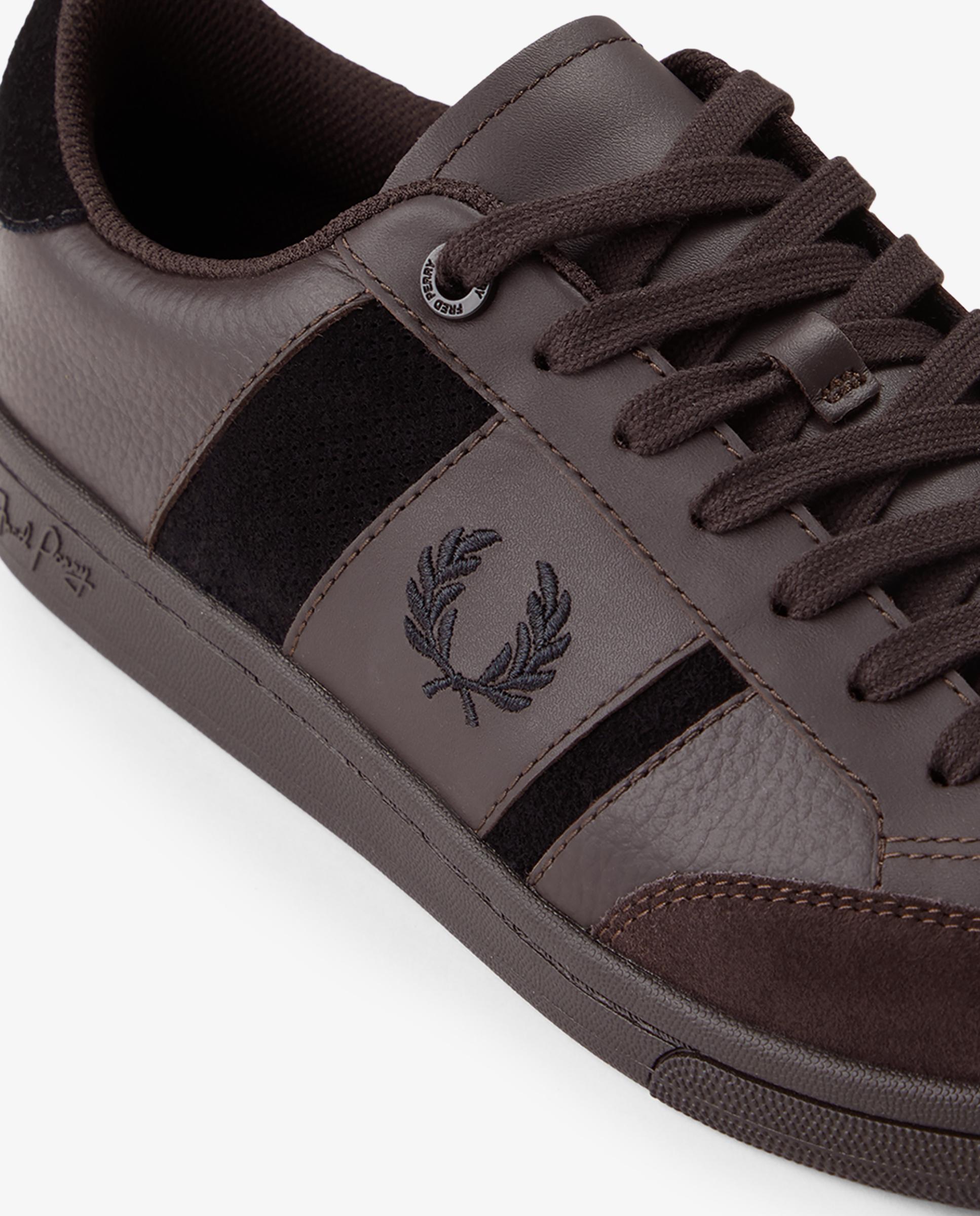 Zapatilla hombre b725 leather/suede - Fred Perry - Marrón oscuro Marrón oscuro-3