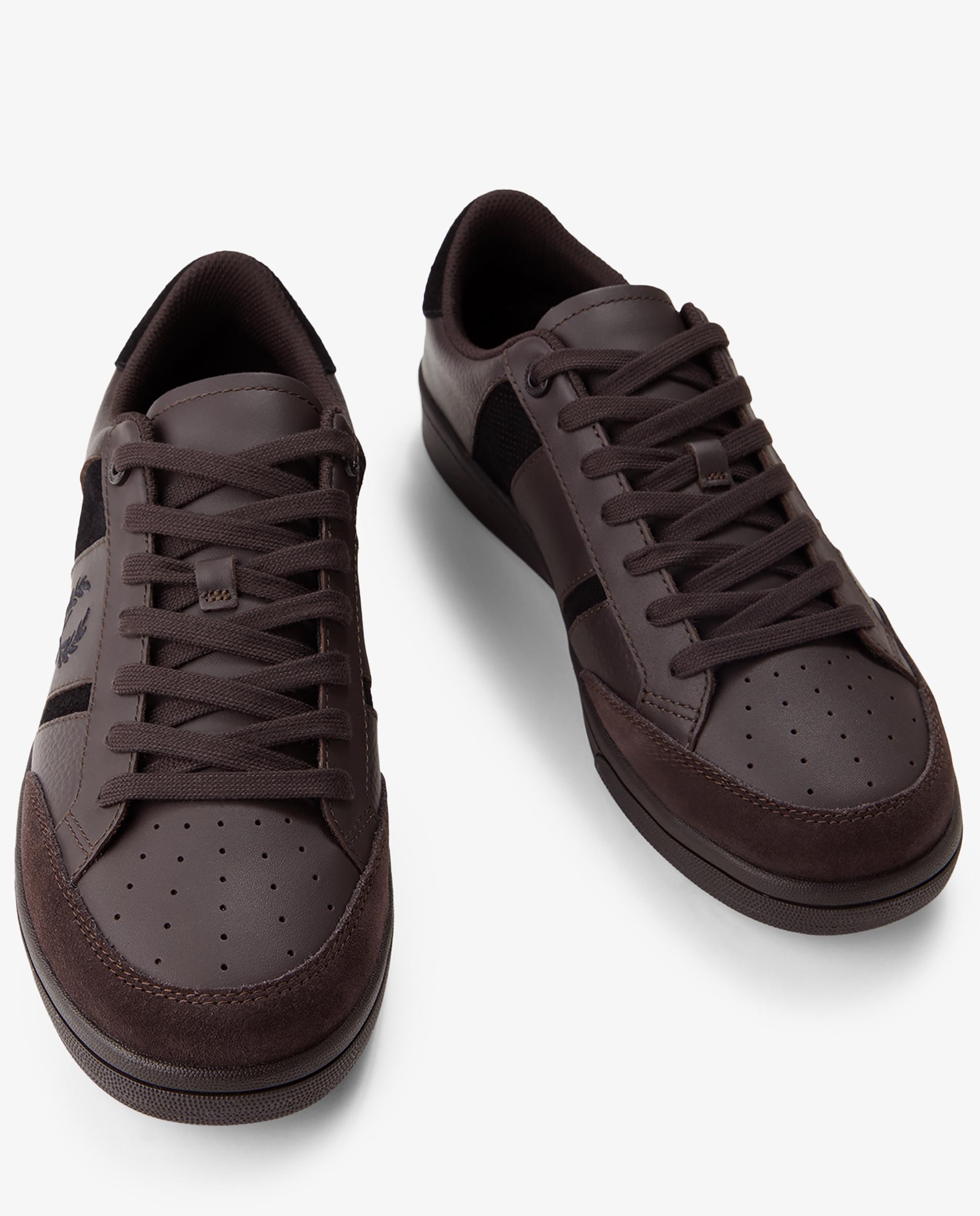 Zapatilla hombre b725 leather/suede - Fred Perry - Marrón oscuro Marrón oscuro-2