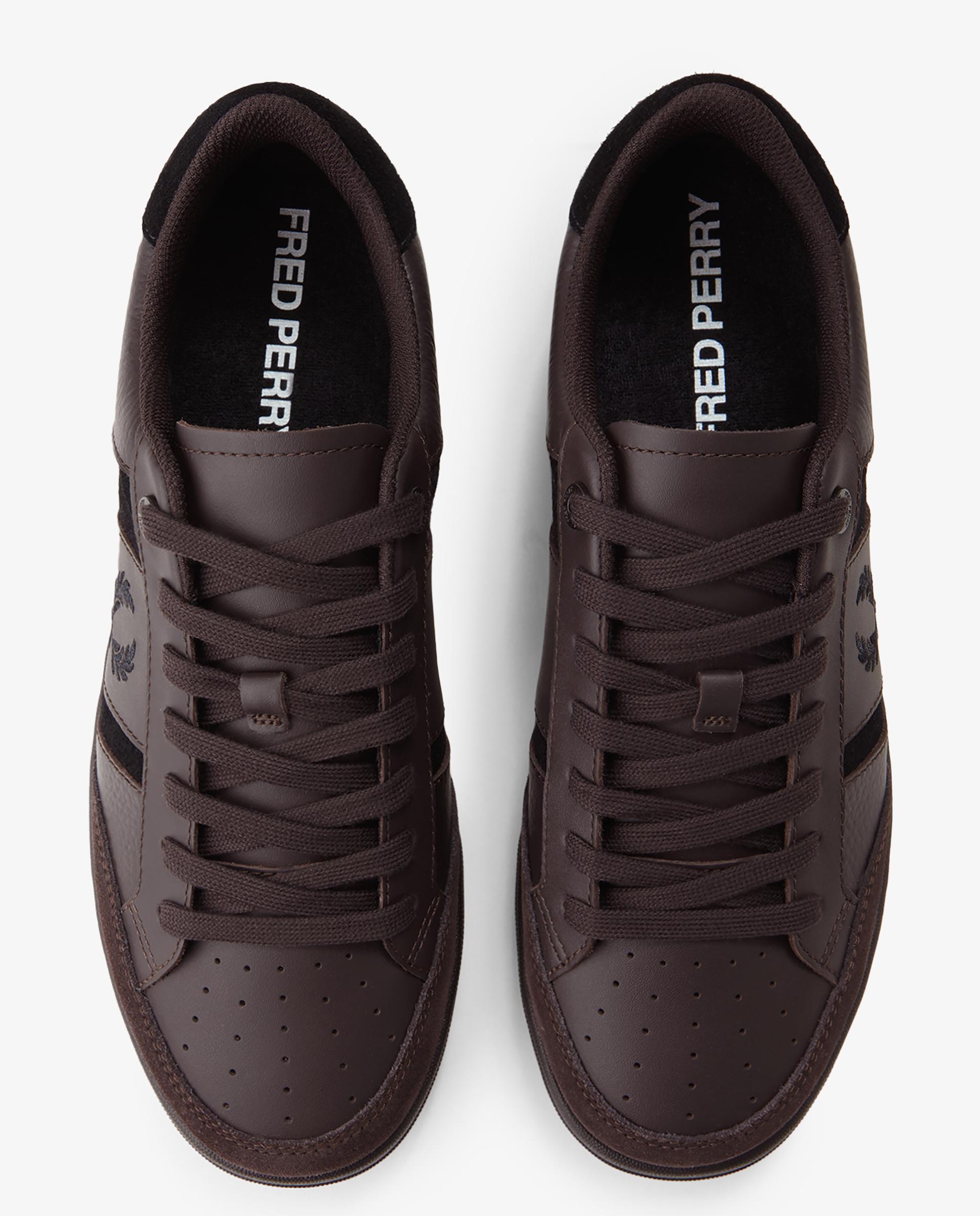 Zapatilla hombre b725 leather/suede - Fred Perry - Marrón oscuro Marrón oscuro-6
