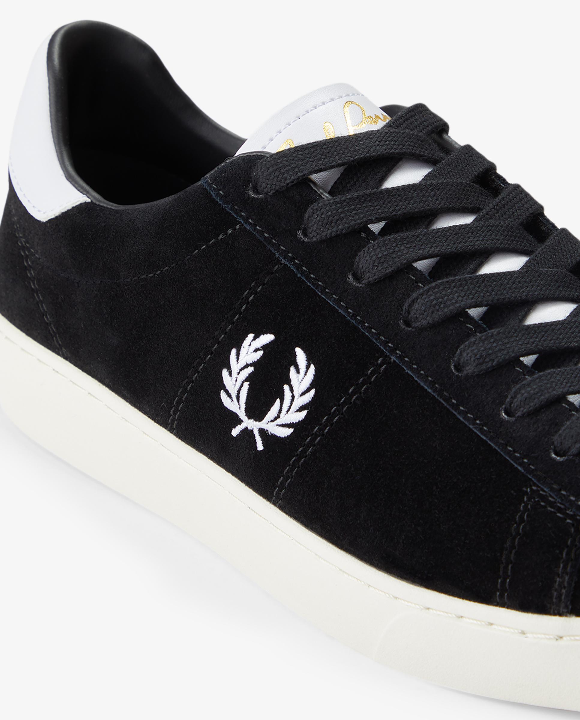 Zapatillas de hombre spencer de ante - Fred Perry - Negro Negro-3