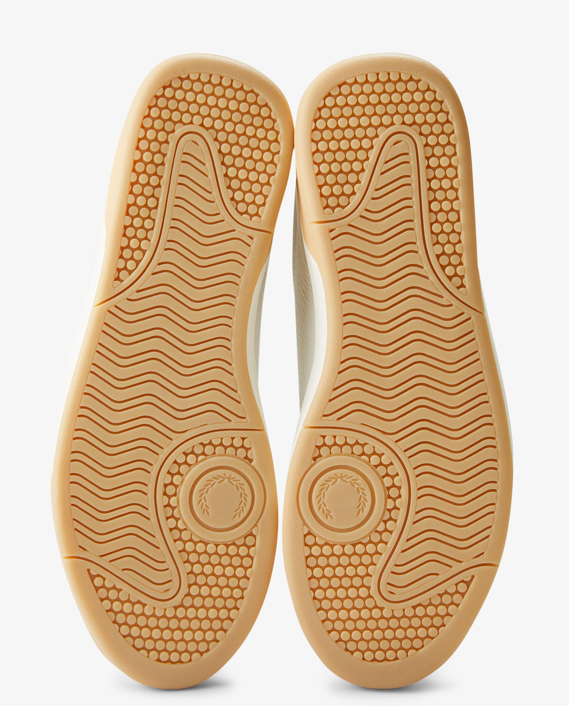 Zapatillas deportivas de hombre b301 de piel y ante - Fred Perry - Blanco Blanco-4