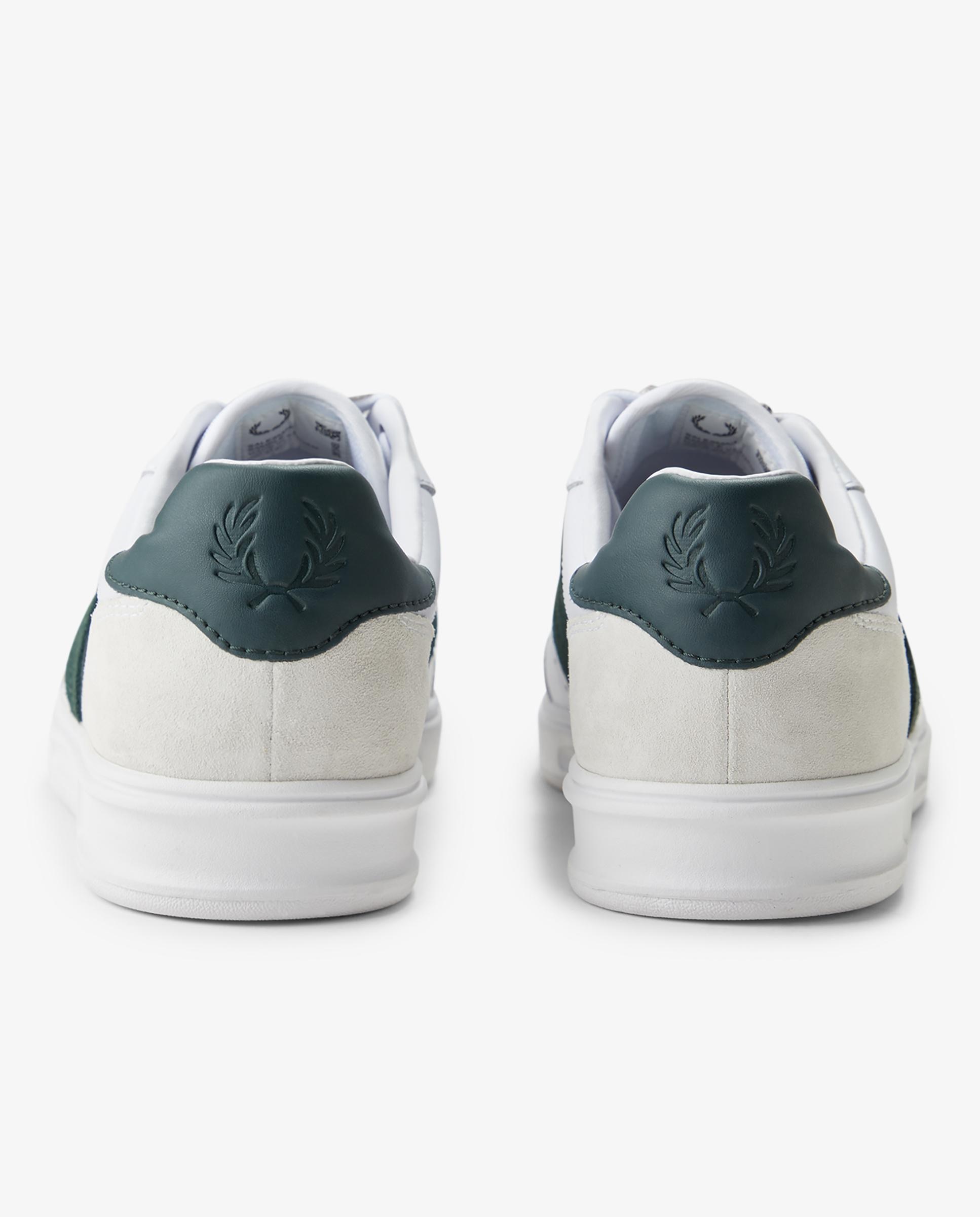 Imagen 5 de Zapatillas deportivas de hombre b4 de piel y ante - Fred Perry - Blanco Blanco