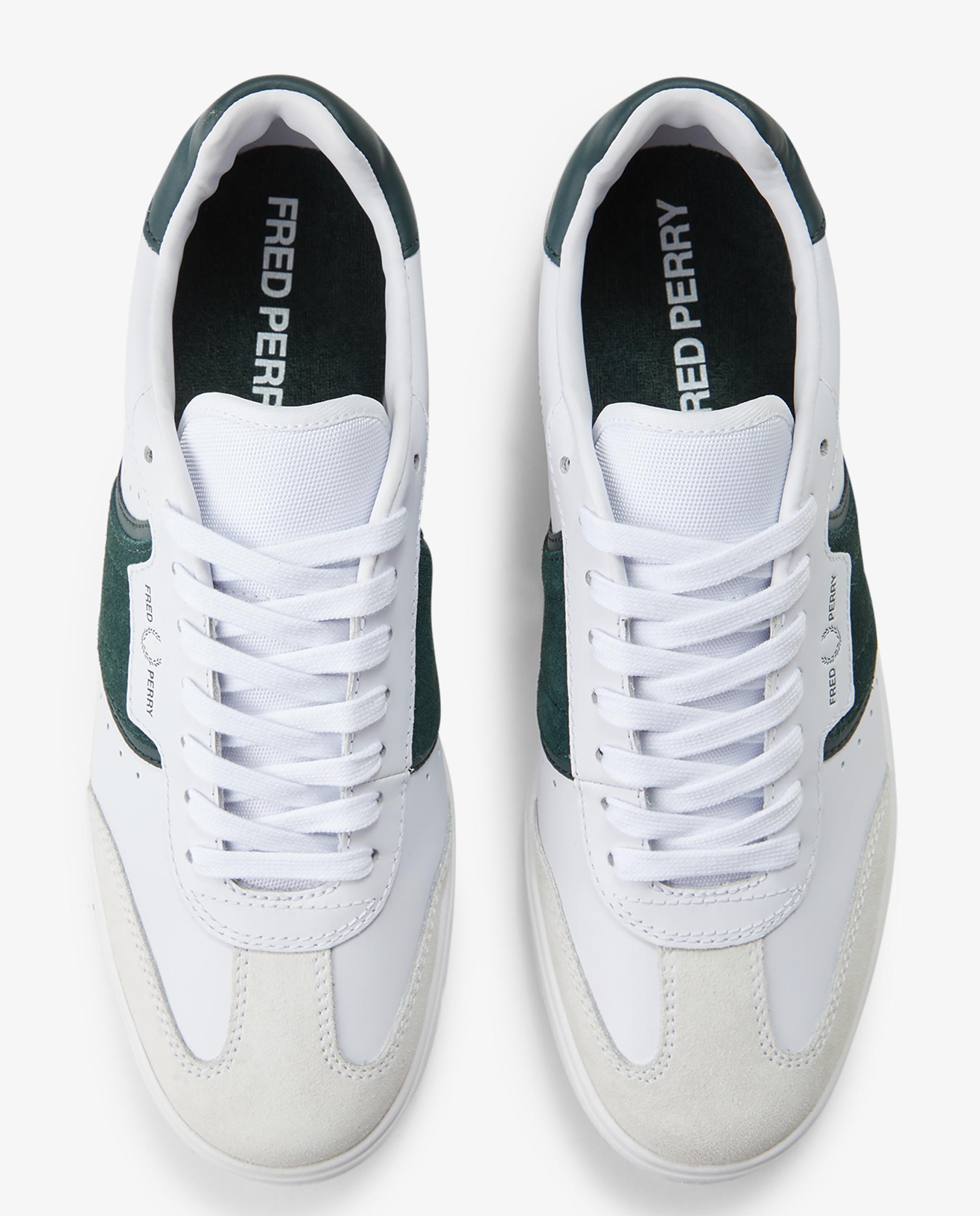 Imagen 6 de Zapatillas deportivas de hombre b4 de piel y ante - Fred Perry - Blanco Blanco