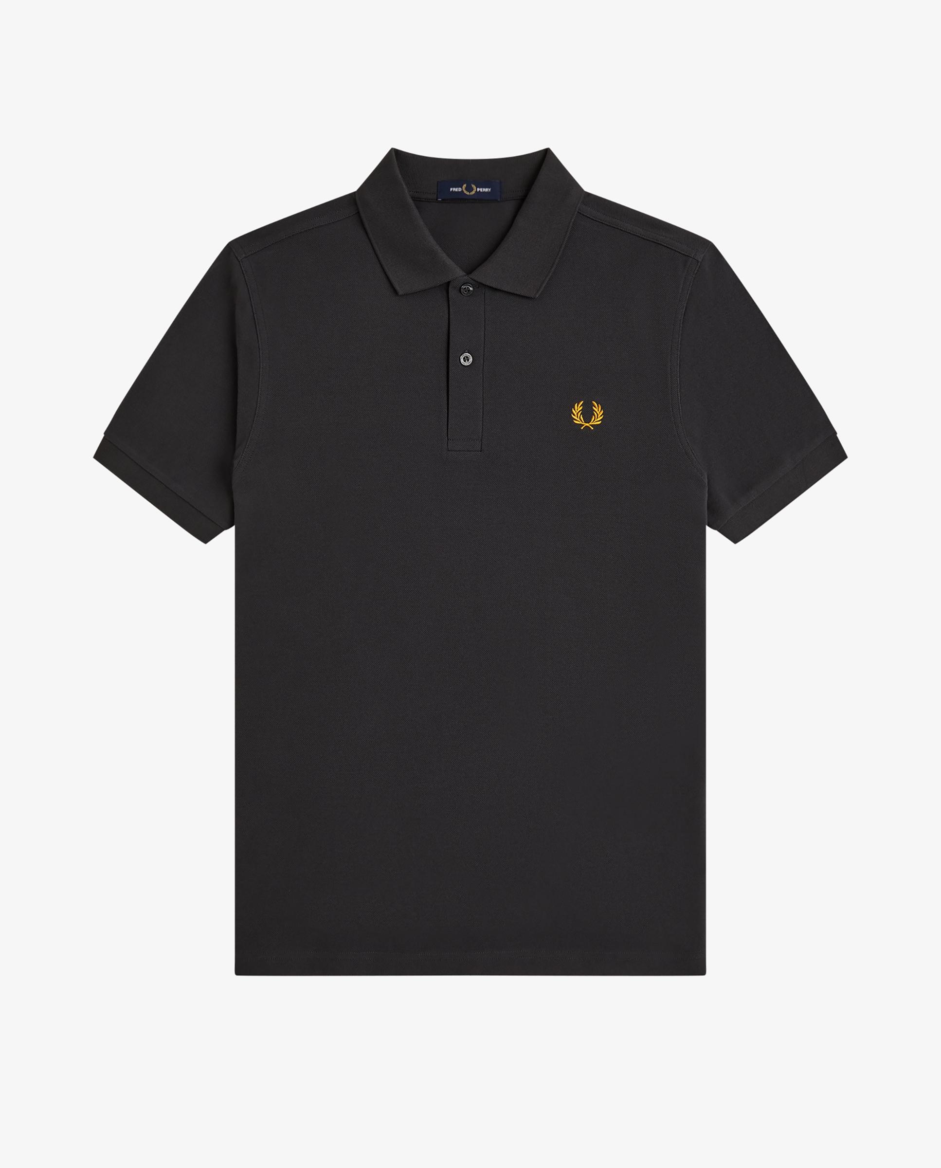 Polo de hombre liso de manga corta en piqué de algodón - Fred Perry - Carbono Carbono-6