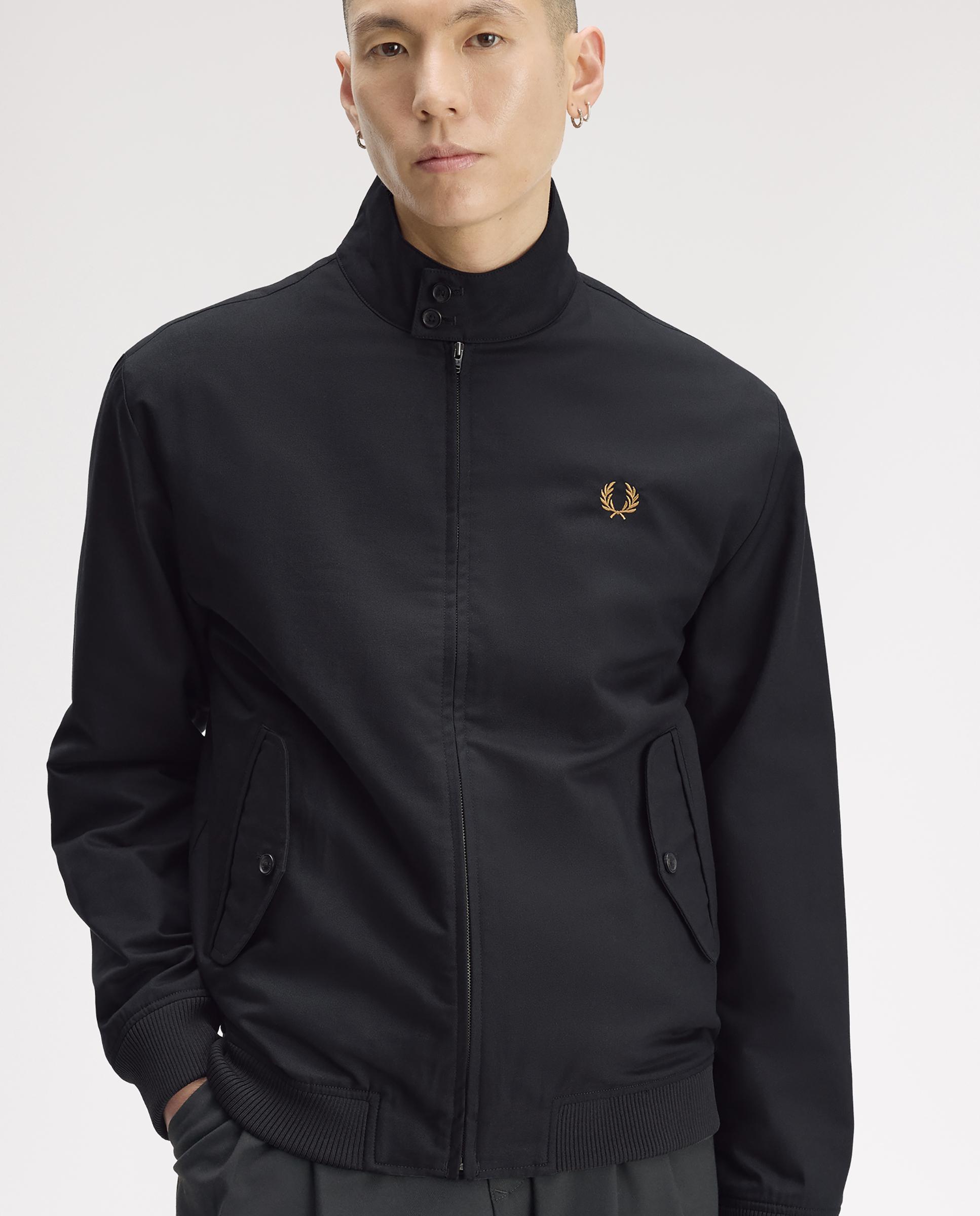 Imagen 4 de Cazadora de hombre harrington con bolsillos laterales - Fred Perry - Negro Negro
