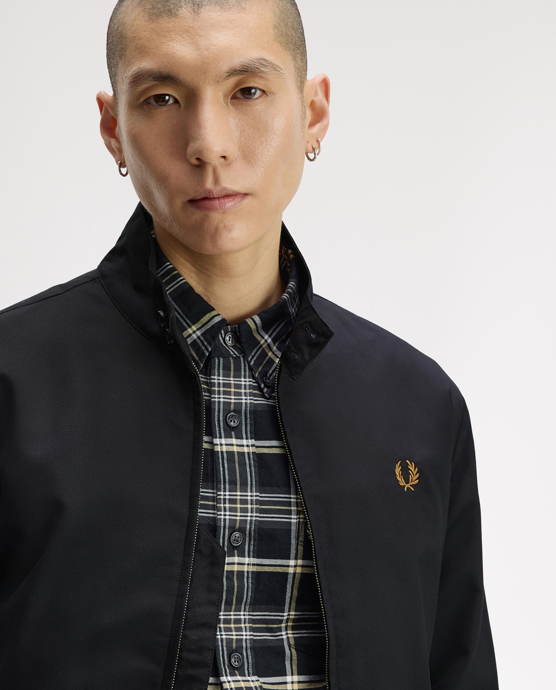 Imagen 5 de Cazadora de hombre harrington con bolsillos laterales - Fred Perry - Negro Negro