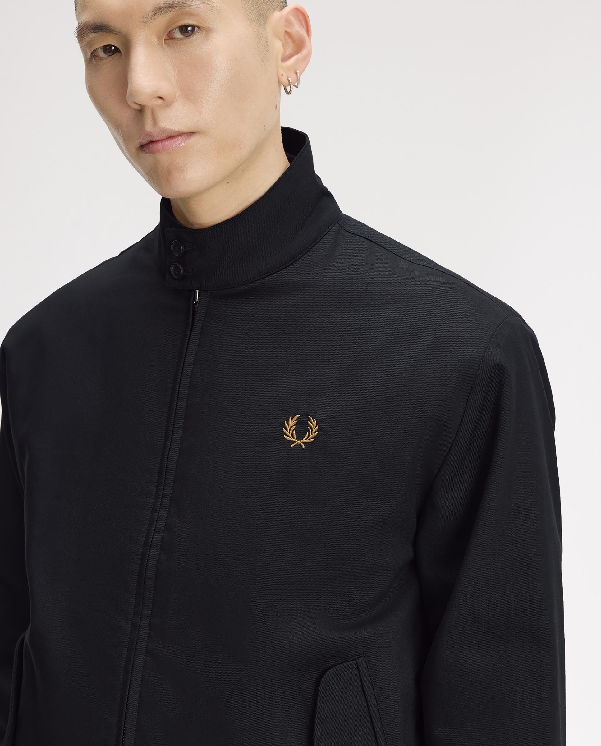 Imagen 7 de Cazadora de hombre harrington con bolsillos laterales - Fred Perry - Negro Negro