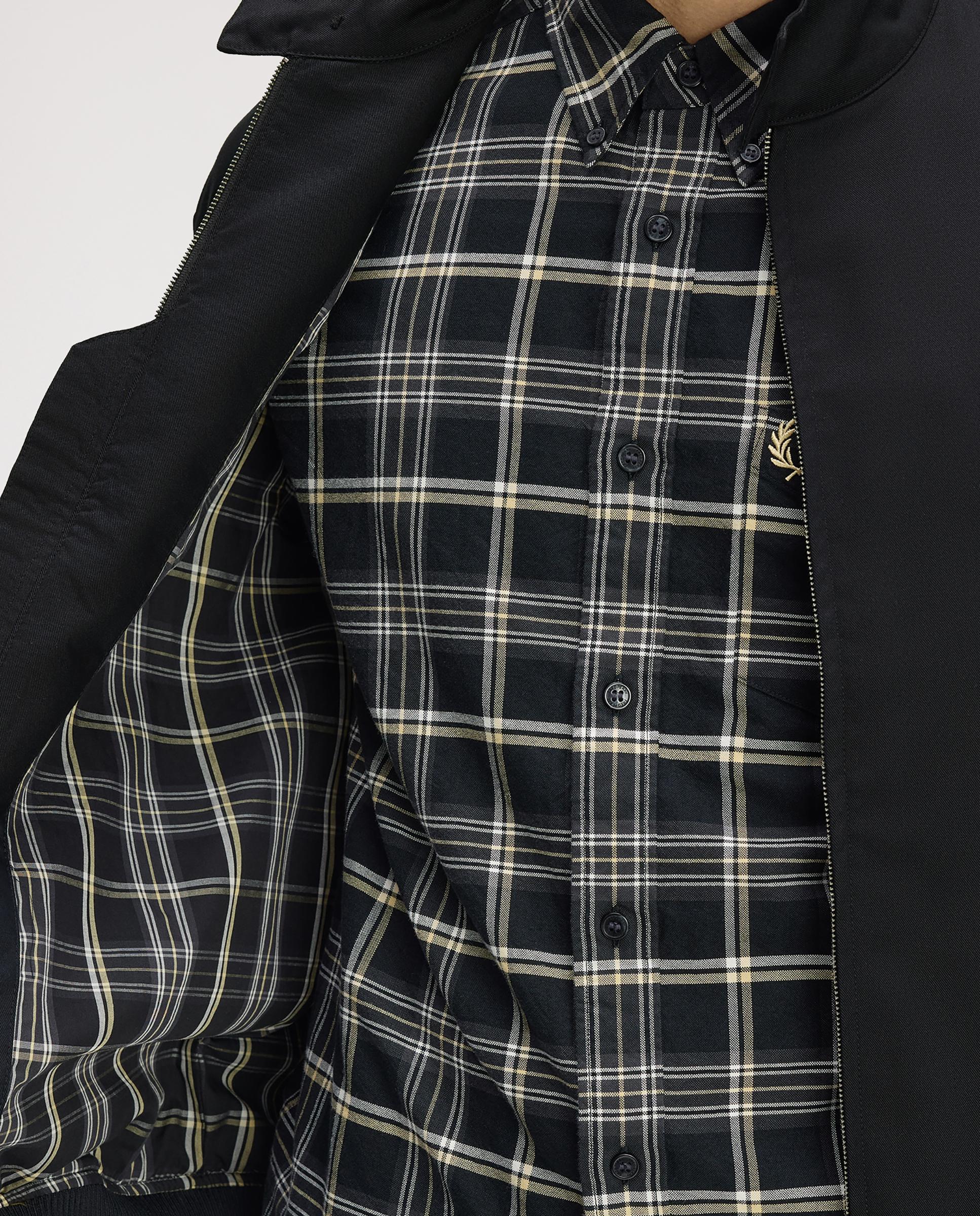 Imagen 8 de Cazadora de hombre harrington con bolsillos laterales - Fred Perry - Negro Negro