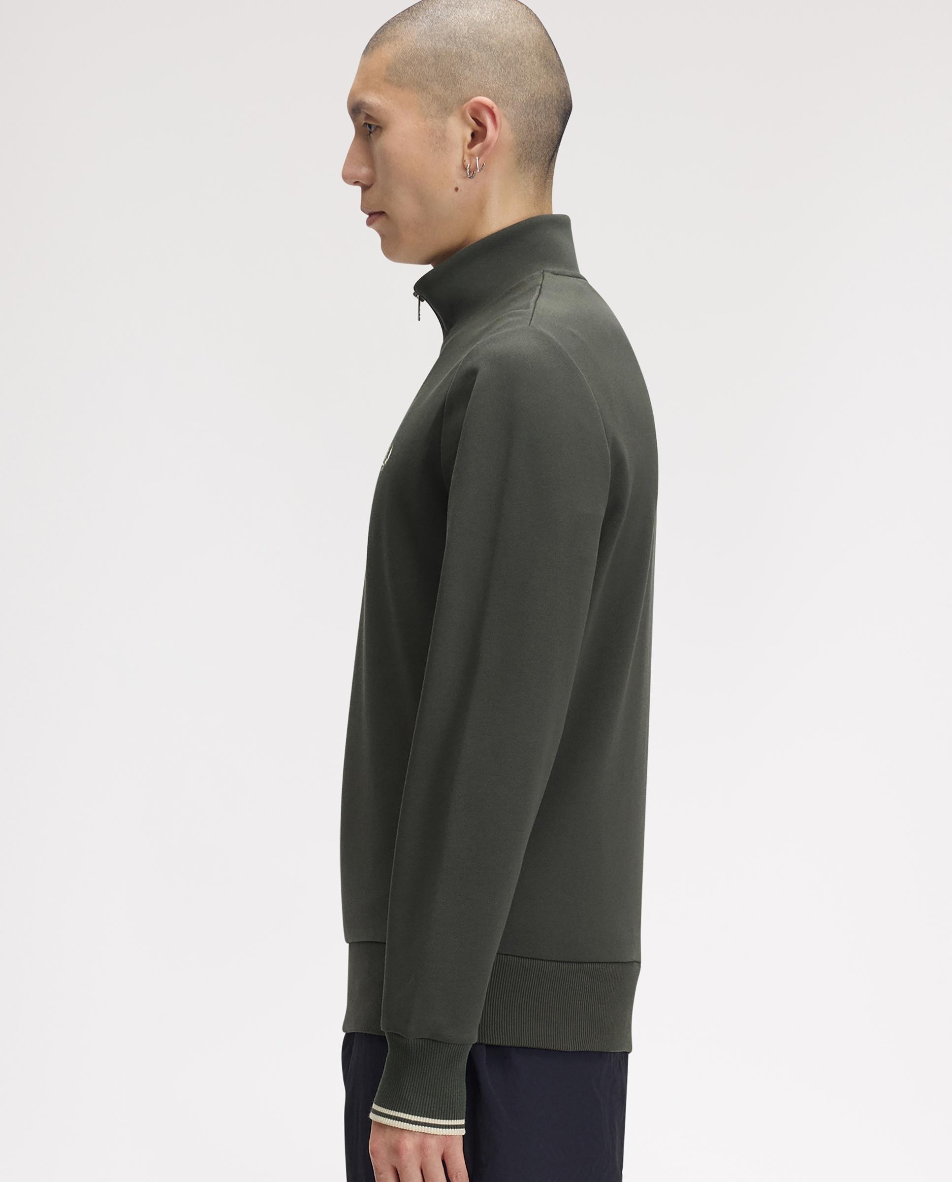Sudadera de hombre con media cremallera y ribetes - Fred Perry - Ceniza Ceniza-2