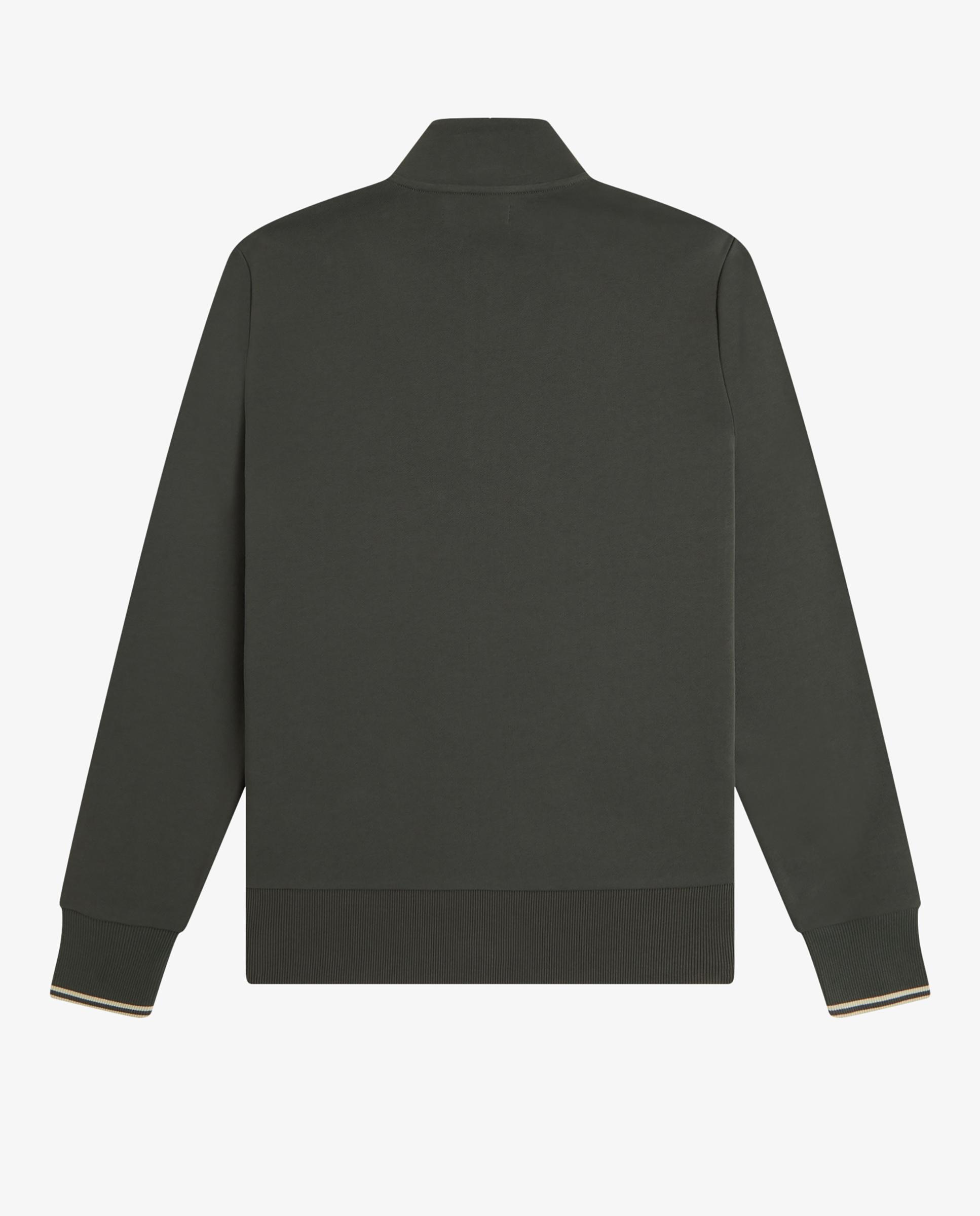 Sudadera de hombre con media cremallera y ribetes - Fred Perry - Ceniza Ceniza-5