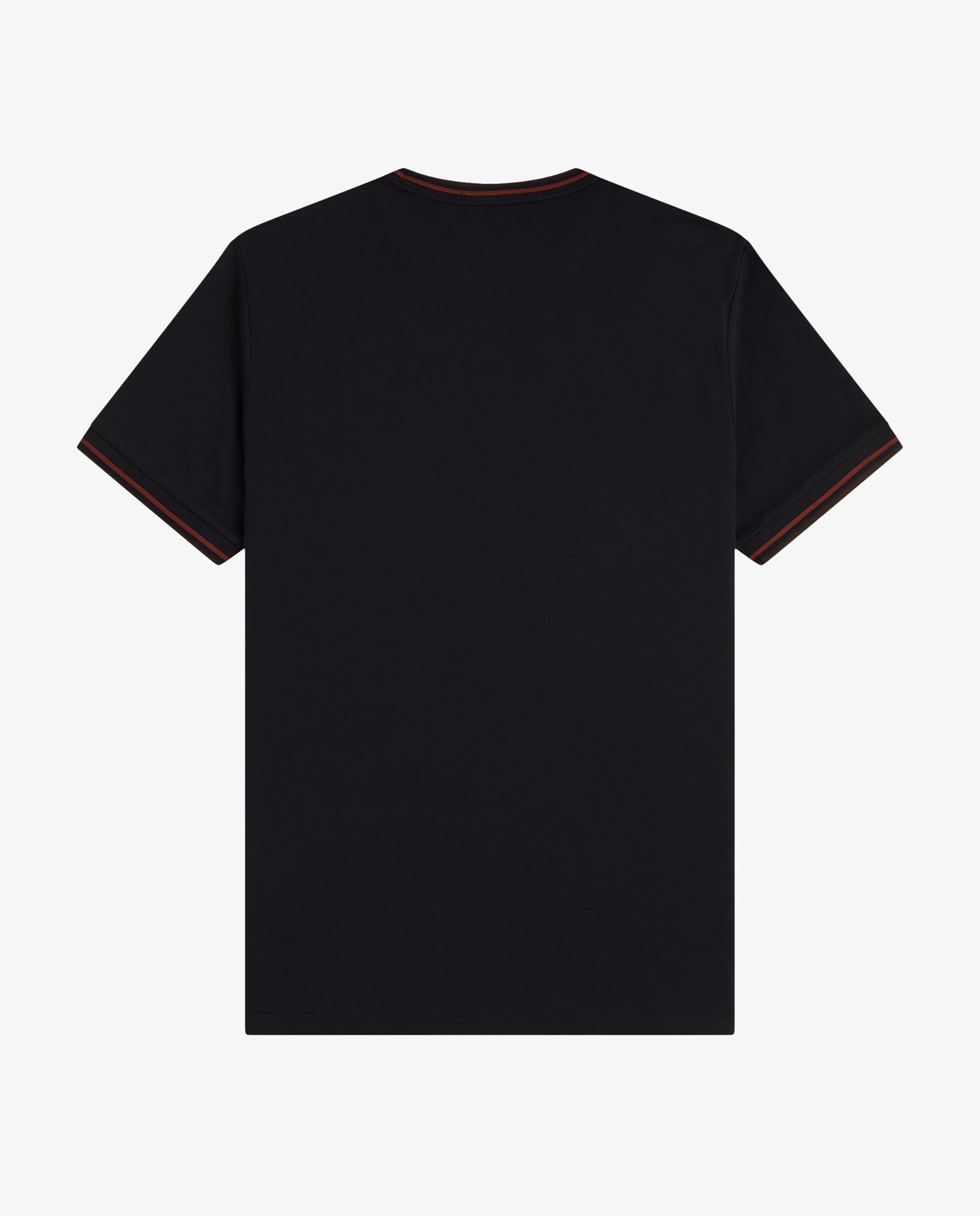 Imagen 6 de Camiseta de manga corta de hombre con ribete con dos franjas - Fred Perry - Azul marino Azul marino