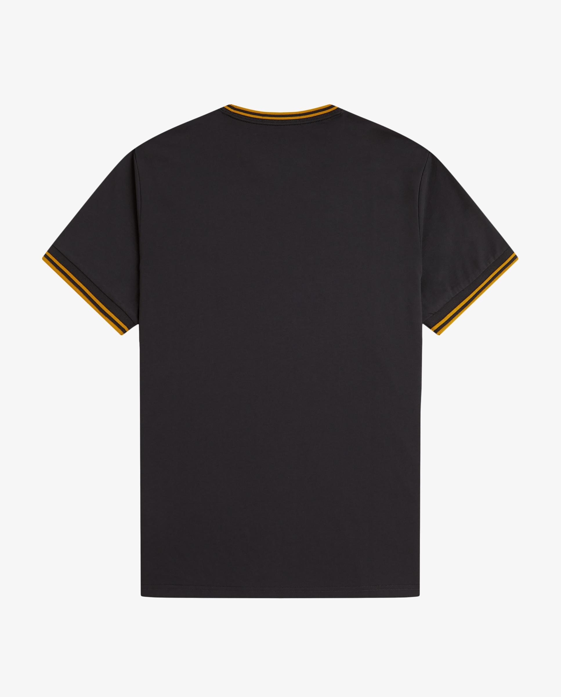 Camiseta de manga corta de hombre con ribete con dos franjas - Fred Perry - Gris oscuro Gris oscuro-6
