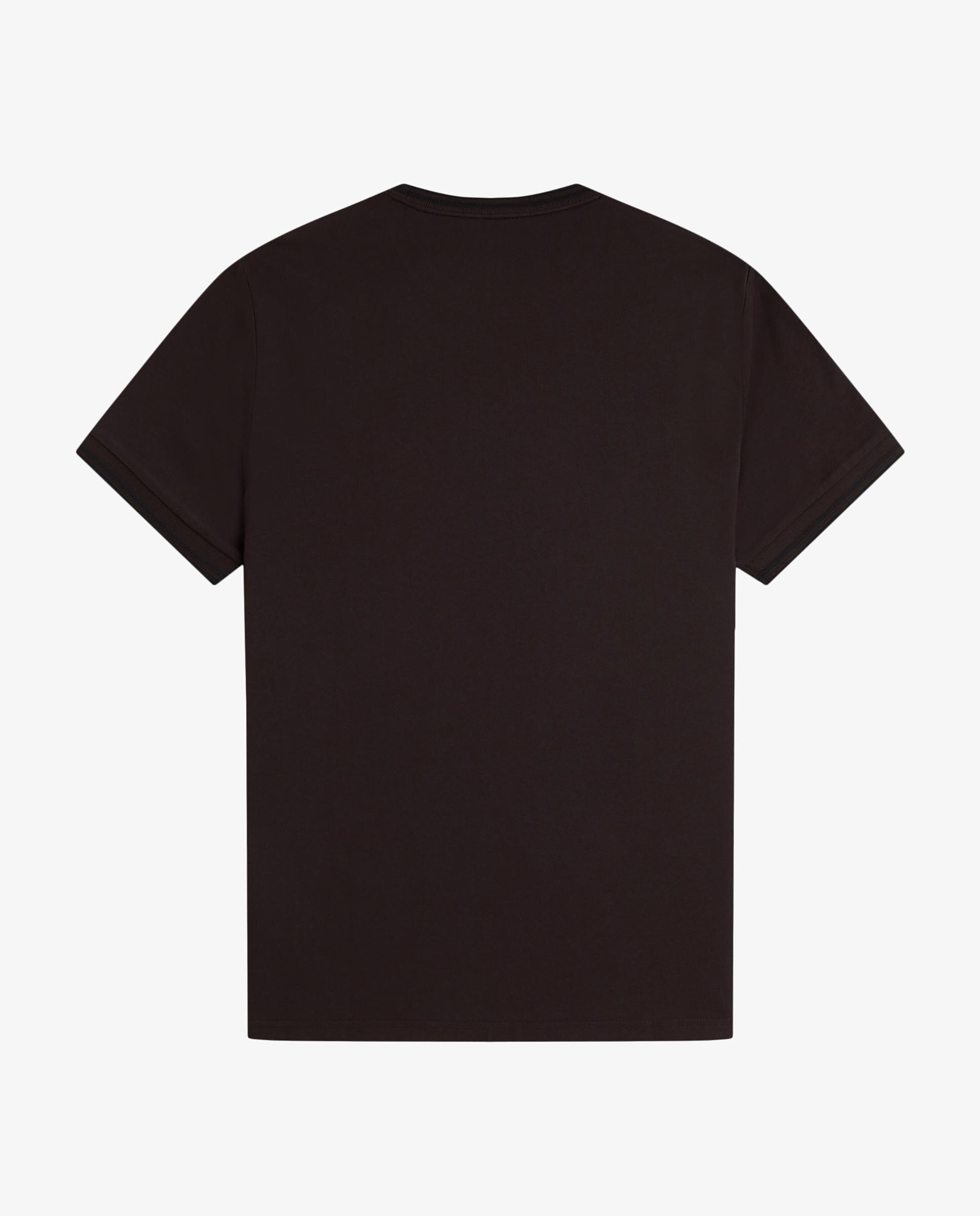 Camiseta de manga corta de hombre con ribete con dos franjas - Fred Perry - Marrón oscuro Marrón oscuro-6