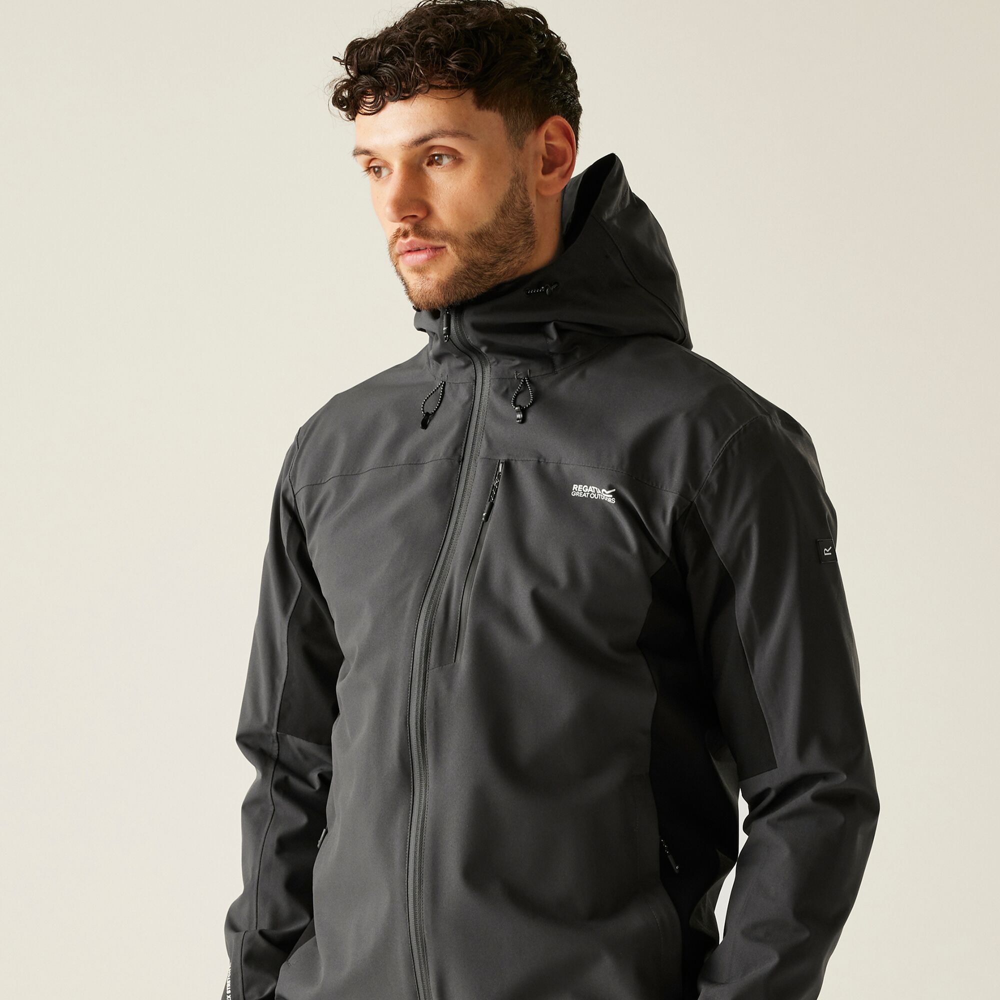Chubasquero de hombre Birchdale II Regatta - Negro / Gris Negro / Gris-1