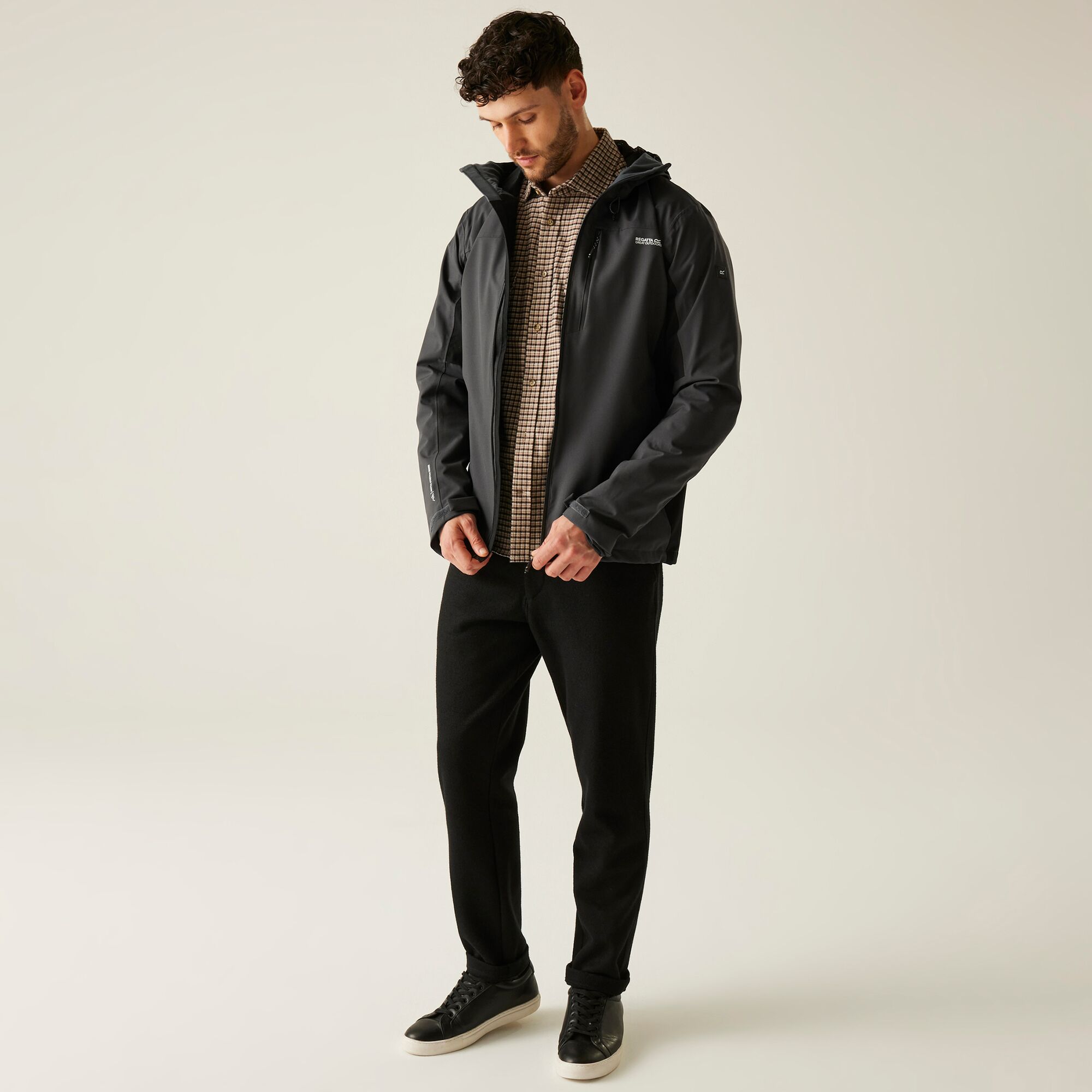 Chubasquero de hombre Birchdale II Regatta - Negro / Gris Negro / Gris-4