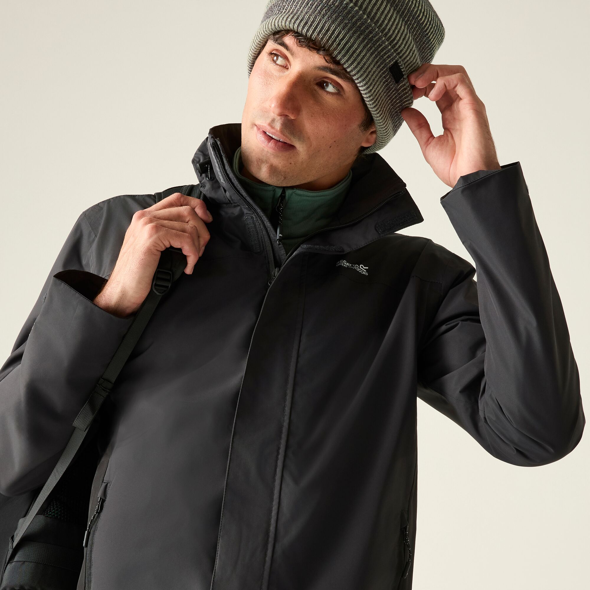 Chubasquero de hombre Matt II Regatta - Negro / Gris Negro / Gris-4