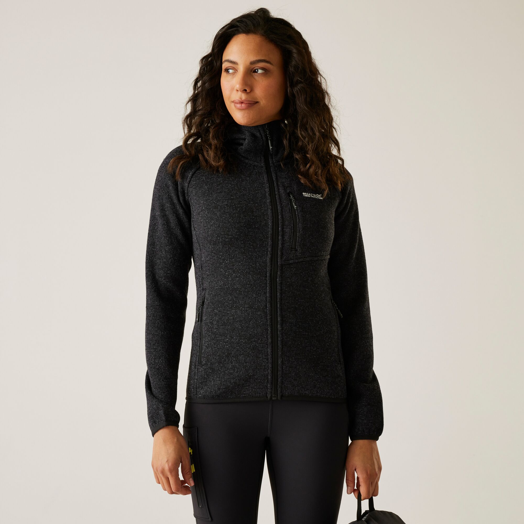 Forro polar de mujer Hooded Newhill Regatta - Negro Negro-1