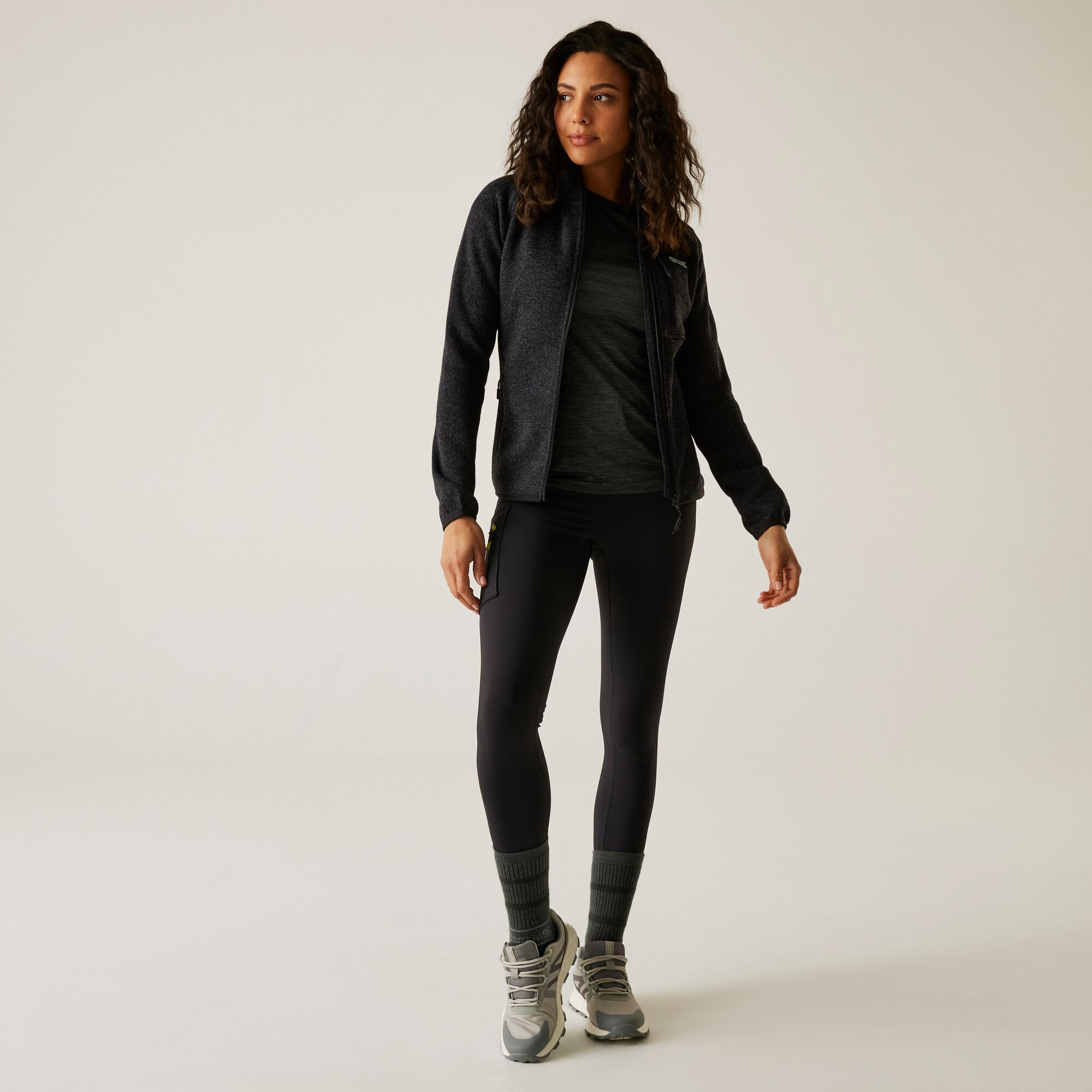 Forro polar de mujer Hooded Newhill Regatta - Negro Negro-3
