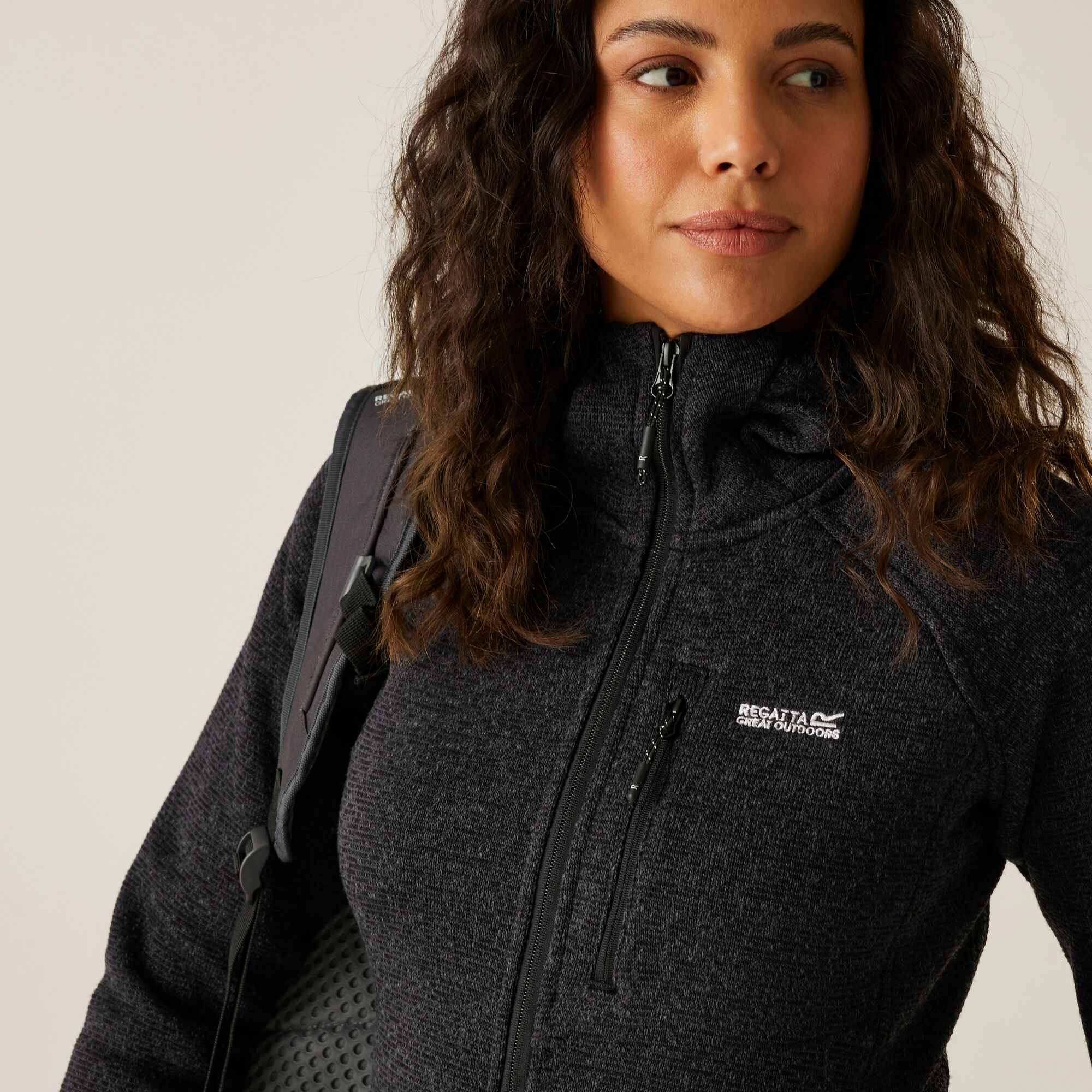 Forro polar de mujer Hooded Newhill Regatta - Negro Negro-4