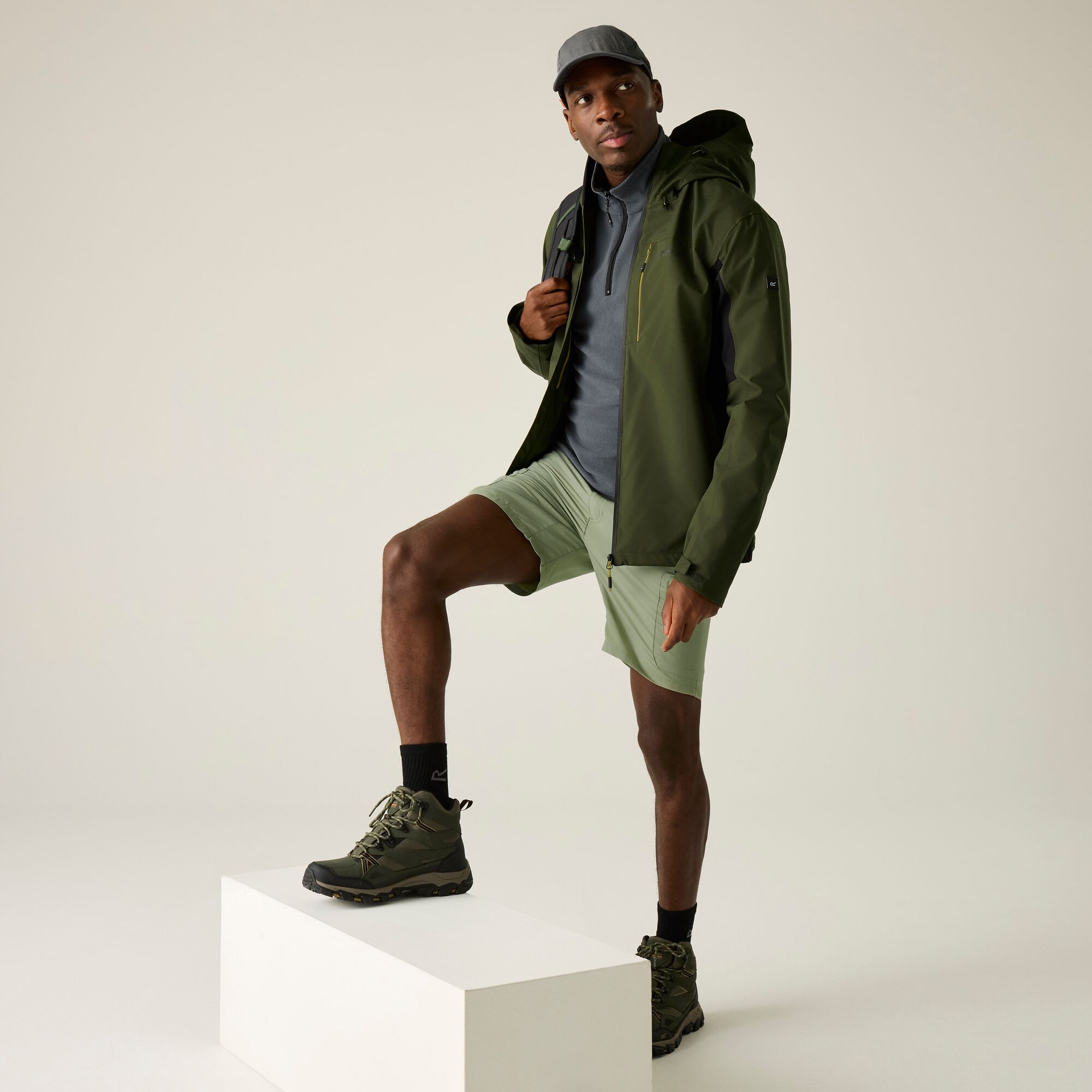 Chubasquero de hombre Birchdale II Regatta - Verde militar Verde militar-3