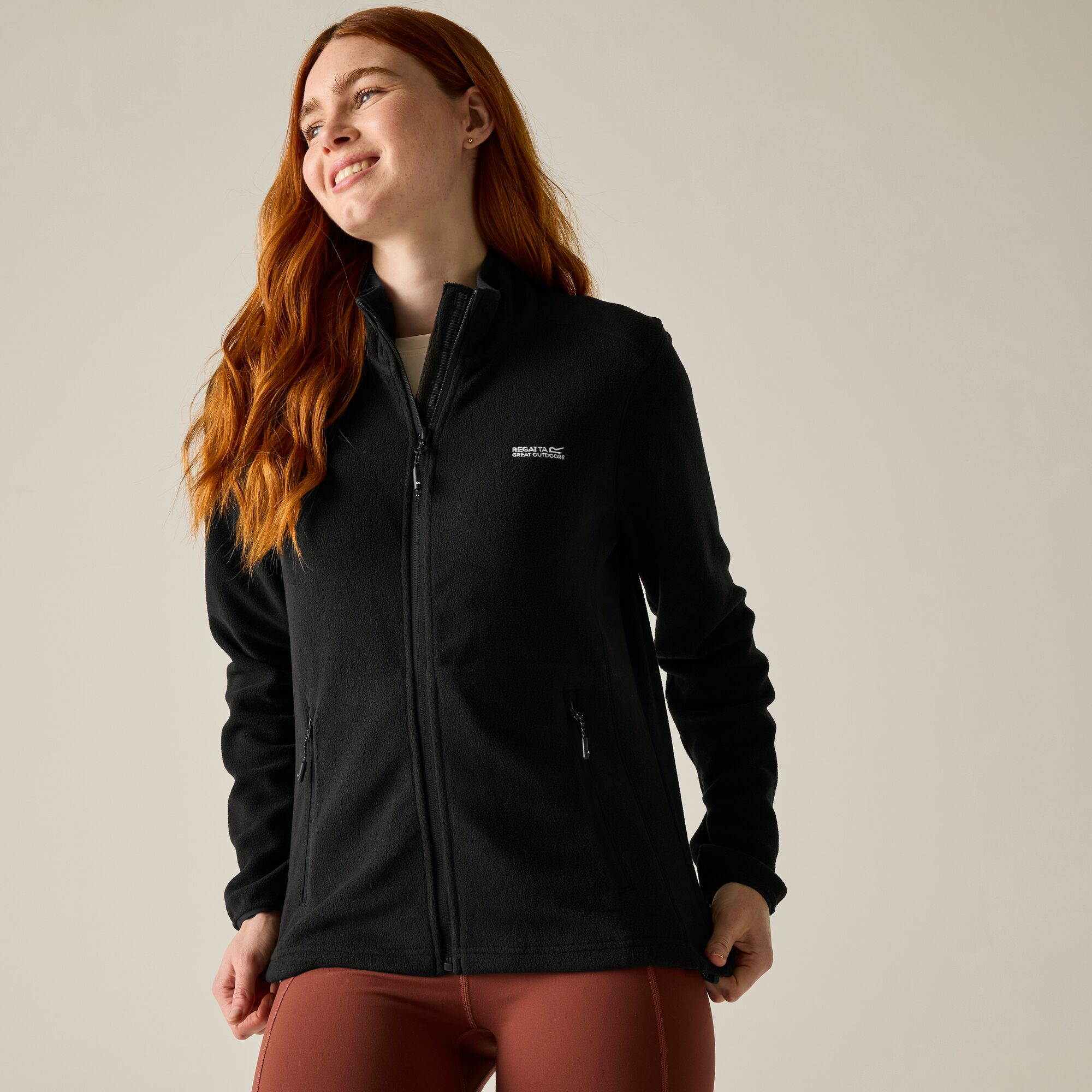 Forro polar de mujer Floreo IV Regatta - Negro Negro-1