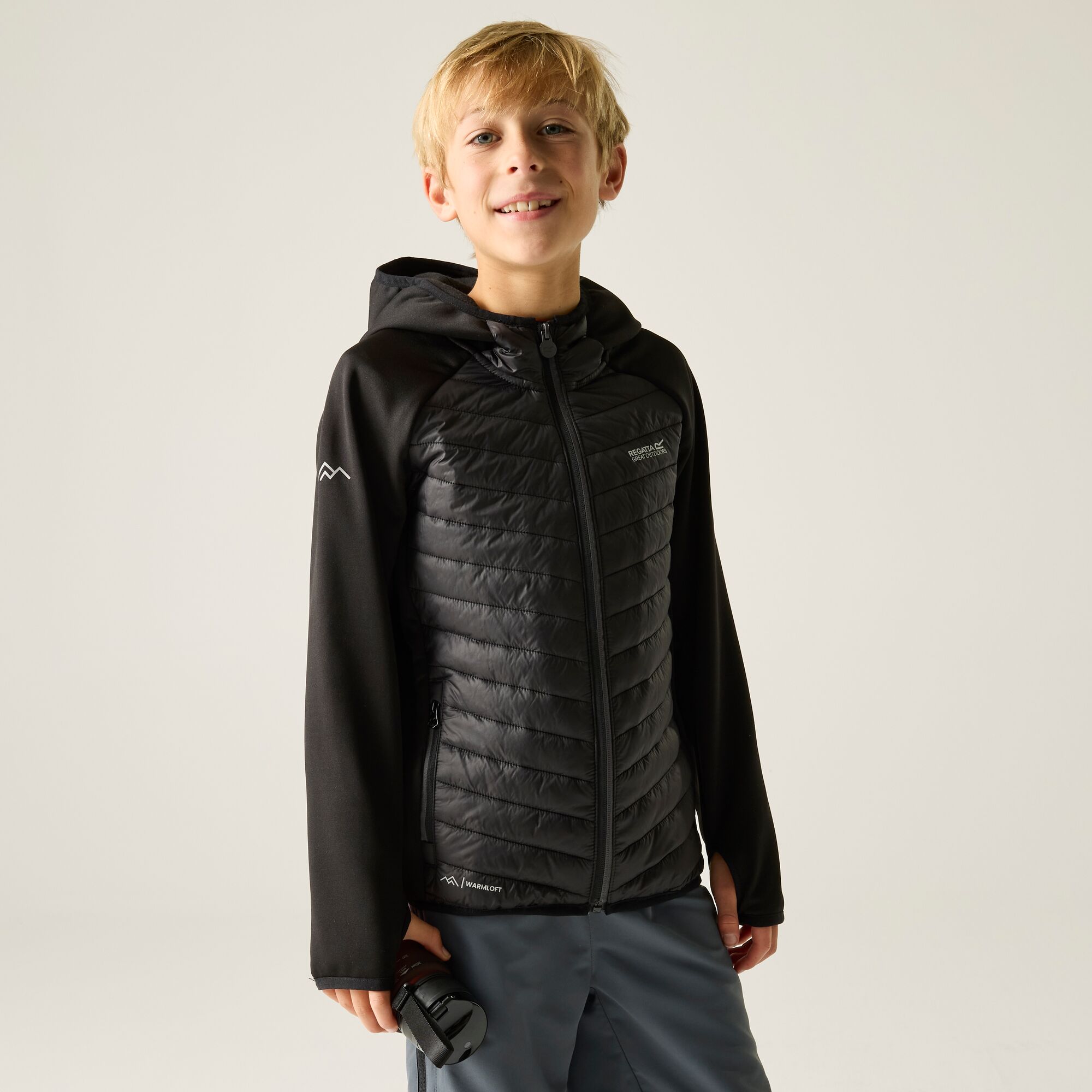 Chaqueta de niños Andreson Hybrid Regatta - Negro / Gris Negro / Gris-1