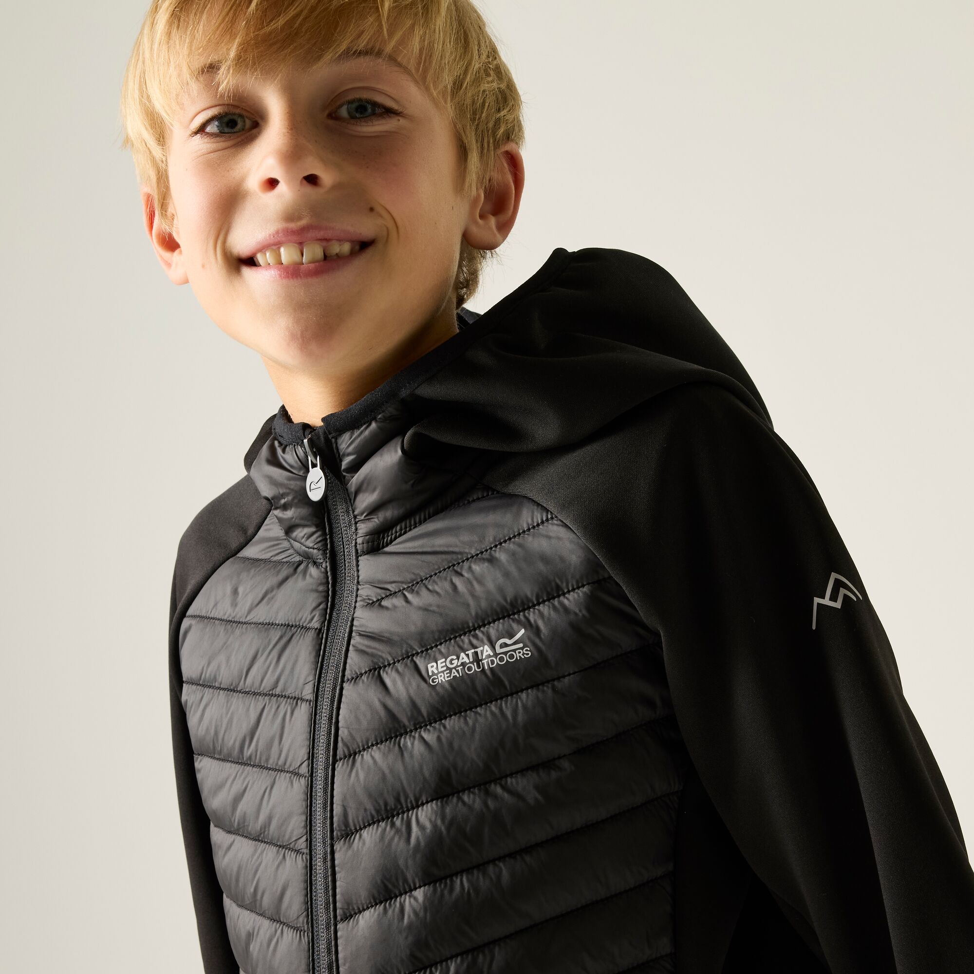 Chaqueta de niños Andreson Hybrid Regatta - Negro / Gris Negro / Gris-5