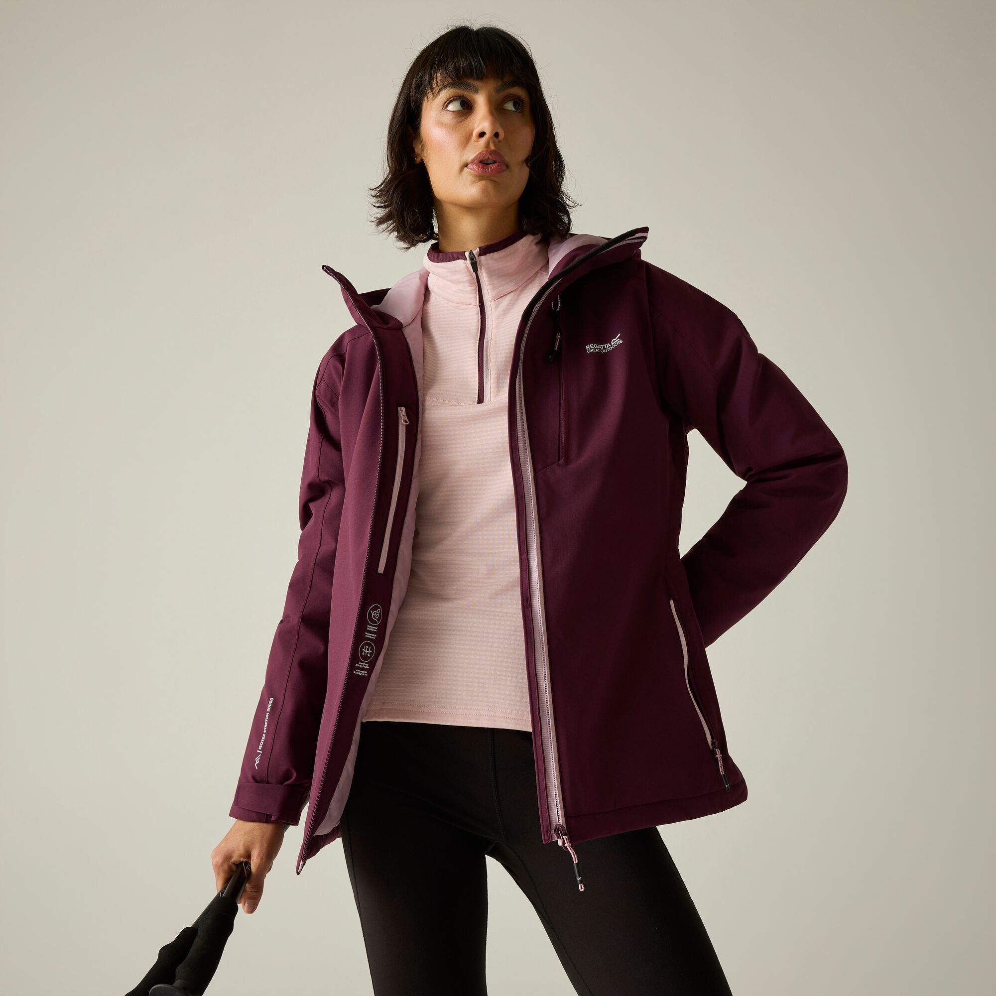 Chaqueta de mujer Highton Stretch Padded Regatta - Ciruela Ciruela-3