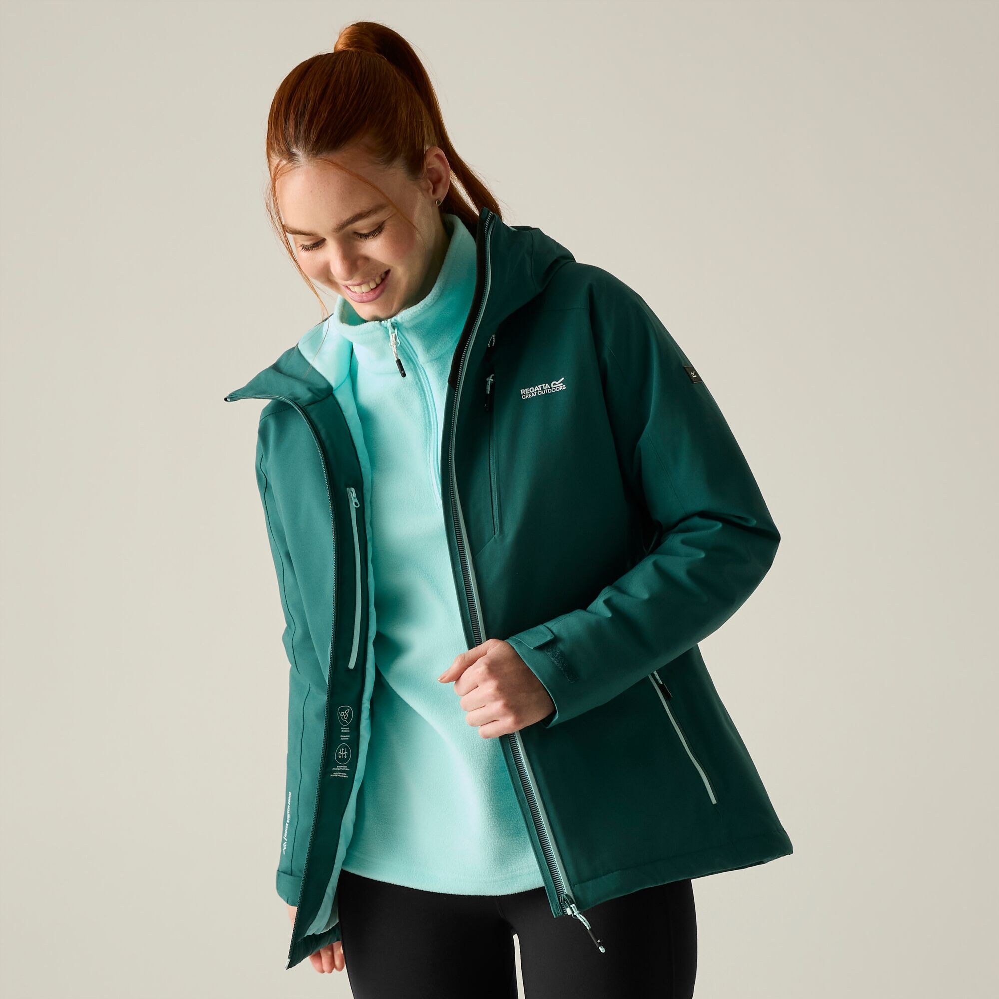 Chaqueta de mujer Highton Stretch Padded Regatta - Verde azulado Verde azulado-2