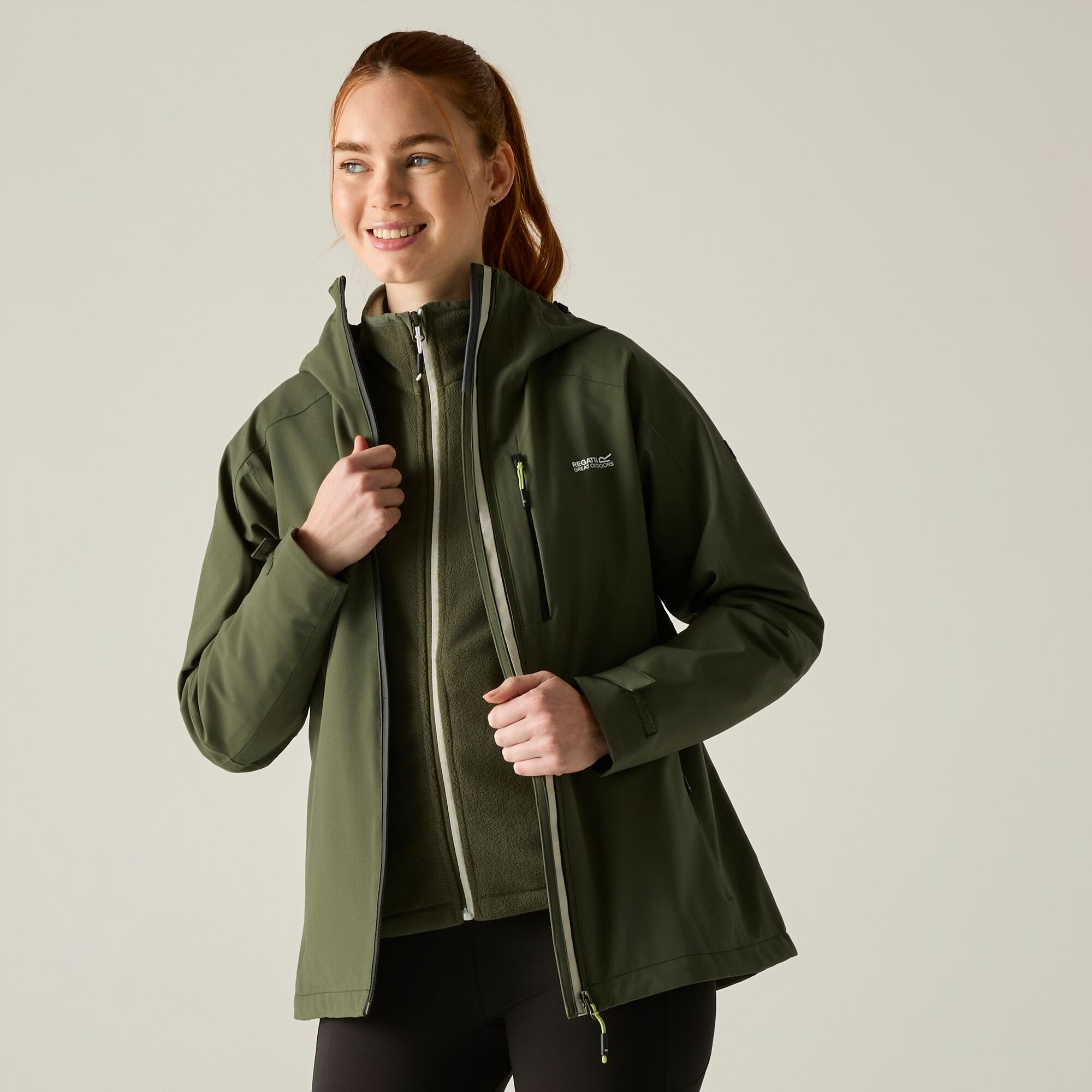 Chubasquero de mujer Birchdale II Regatta - Verde militar Verde militar-1