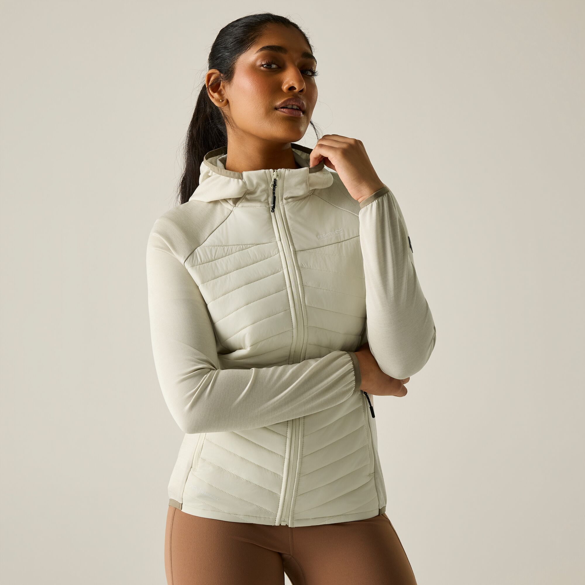 Chaqueta de mujer Andreson Marl Hybrid Regatta - Hueso Hueso-1