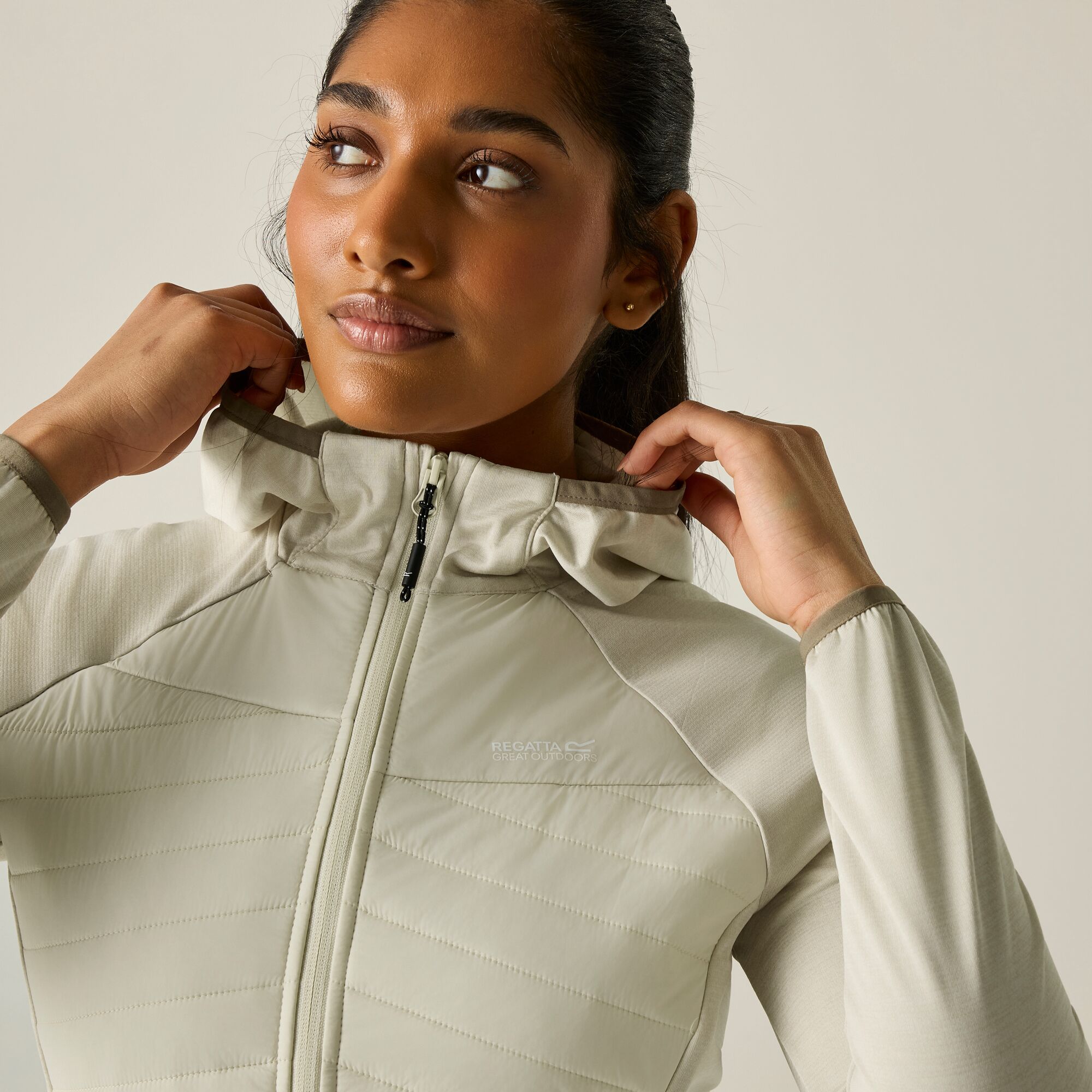 Chaqueta de mujer Andreson Marl Hybrid Regatta - Hueso Hueso-6