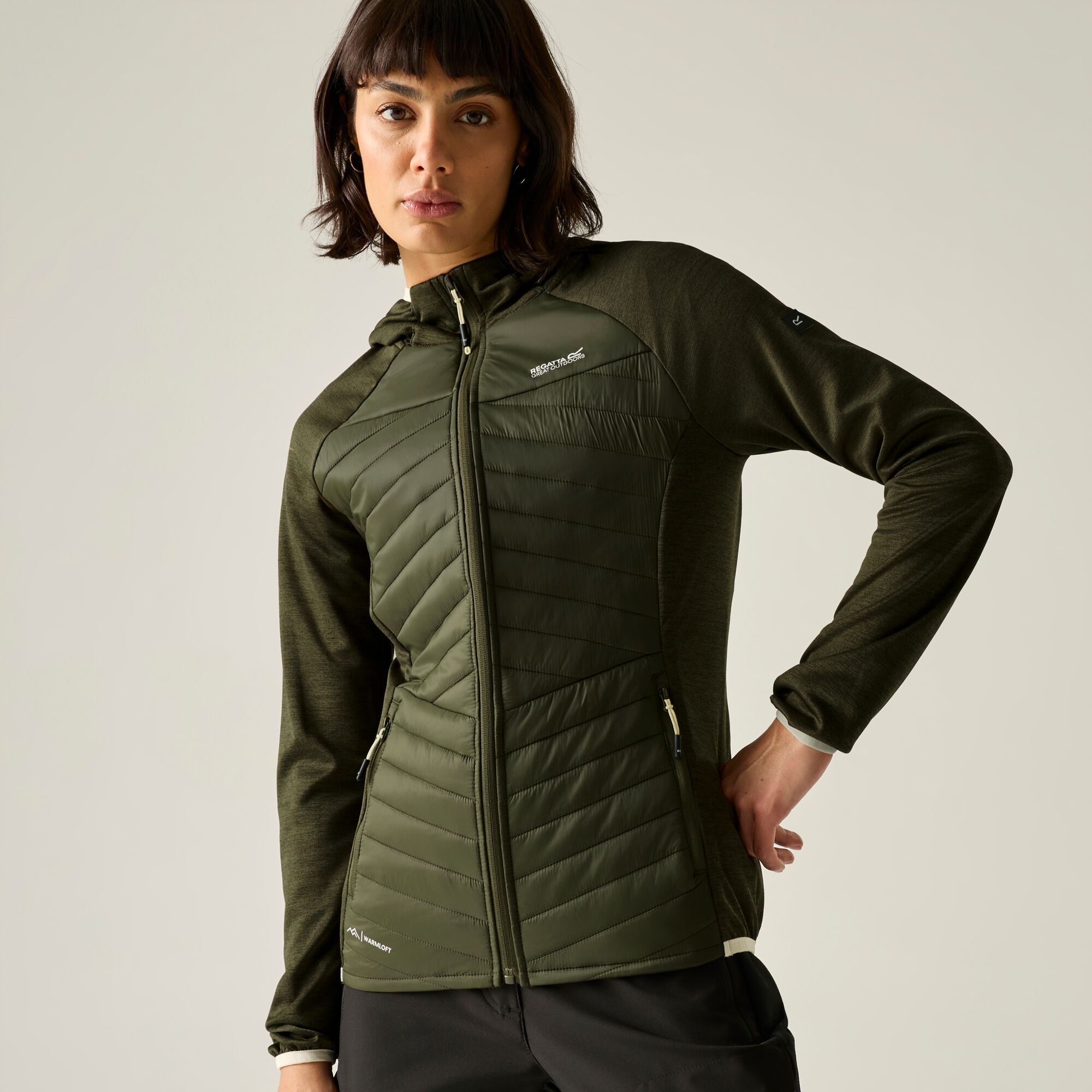 Imagen 0 de Chaqueta de mujer Andreson Marl Hybrid Regatta Verde militar