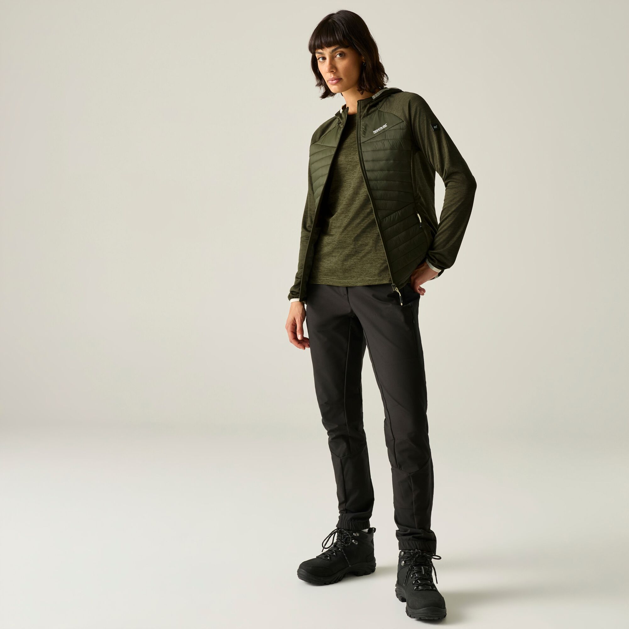 Imagen 2 de Chaqueta de mujer Andreson Marl Hybrid Regatta - Verde militar Verde militar
