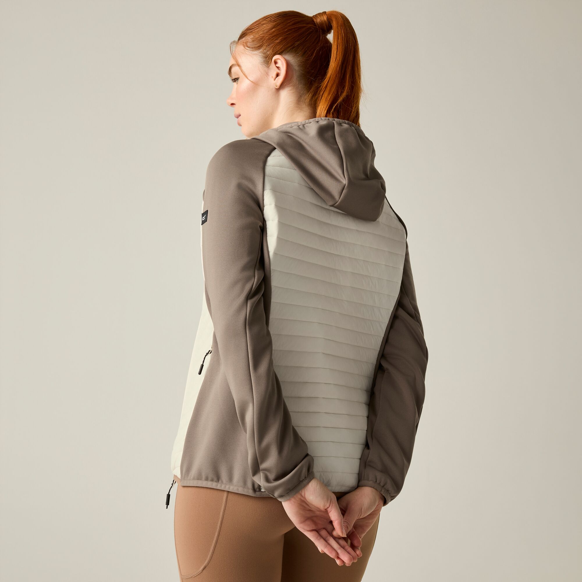 Chaqueta de mujer Andreson Hybrid Regatta - Verde claro Beige / Blanco-2