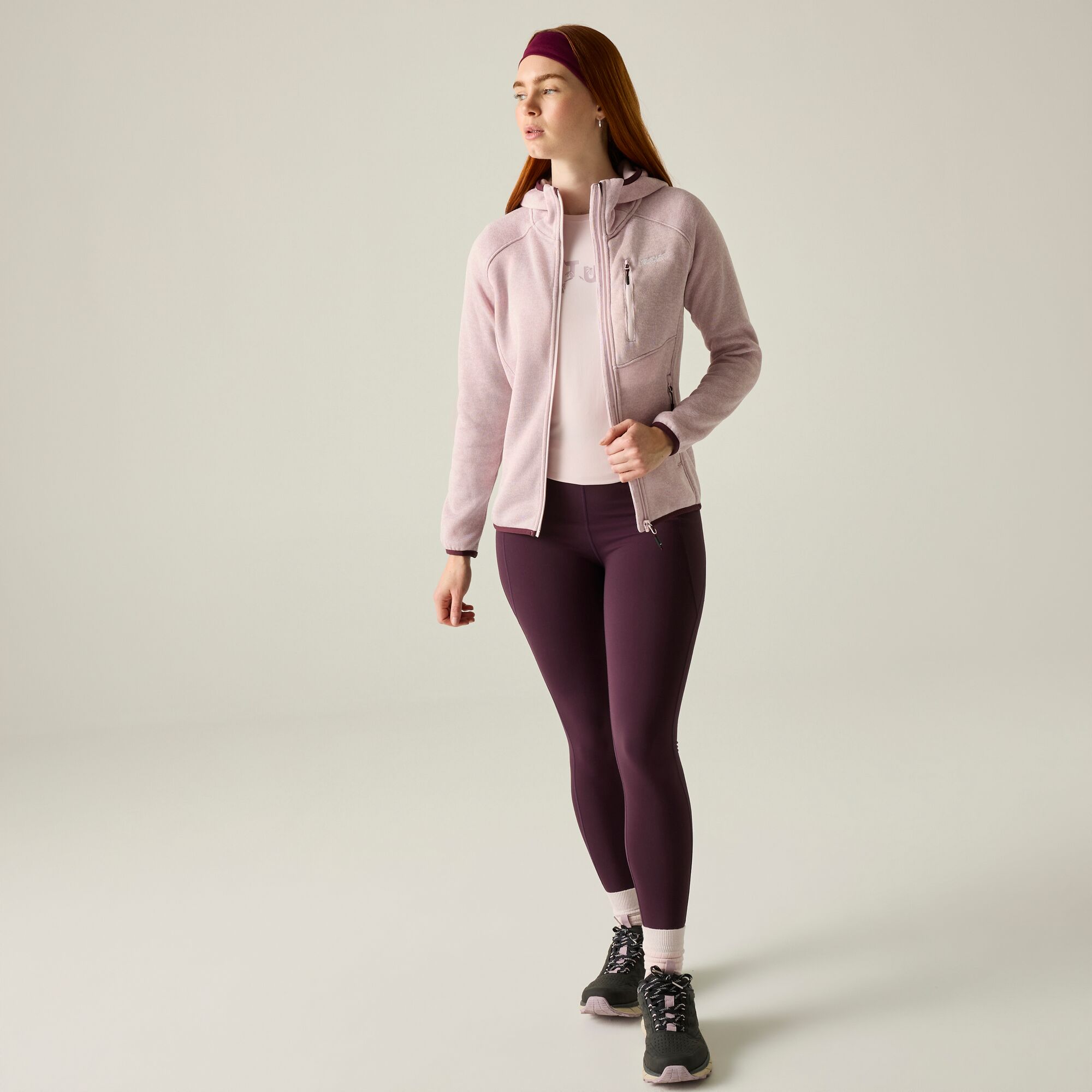 Forro polar de mujer Hooded Newhill Regatta - Rosa claro Rosa claro-4
