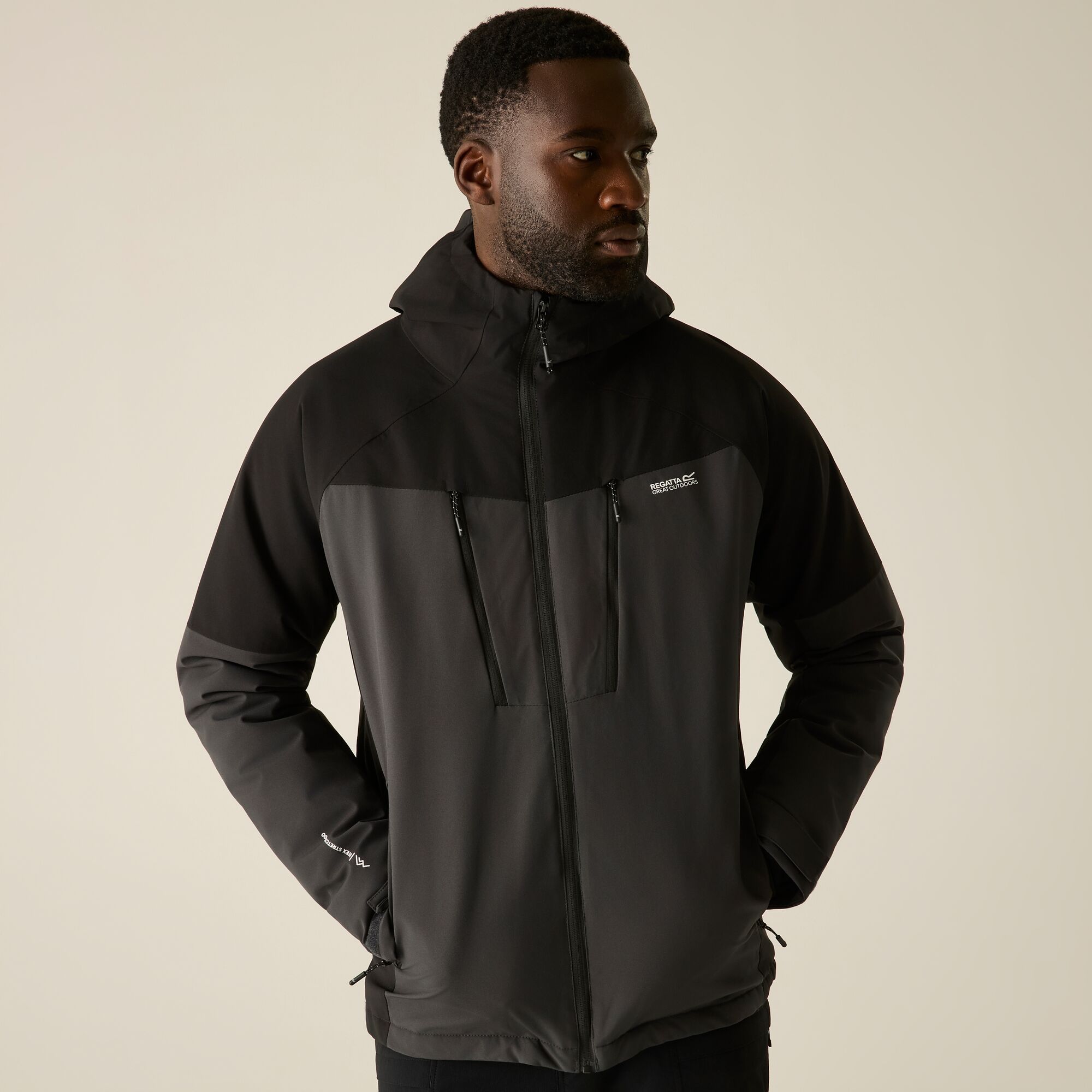 Imagen 1 de Chaqueta de hombre Highton Stretch Padded Regatta - Negro / Gris Negro / Gris