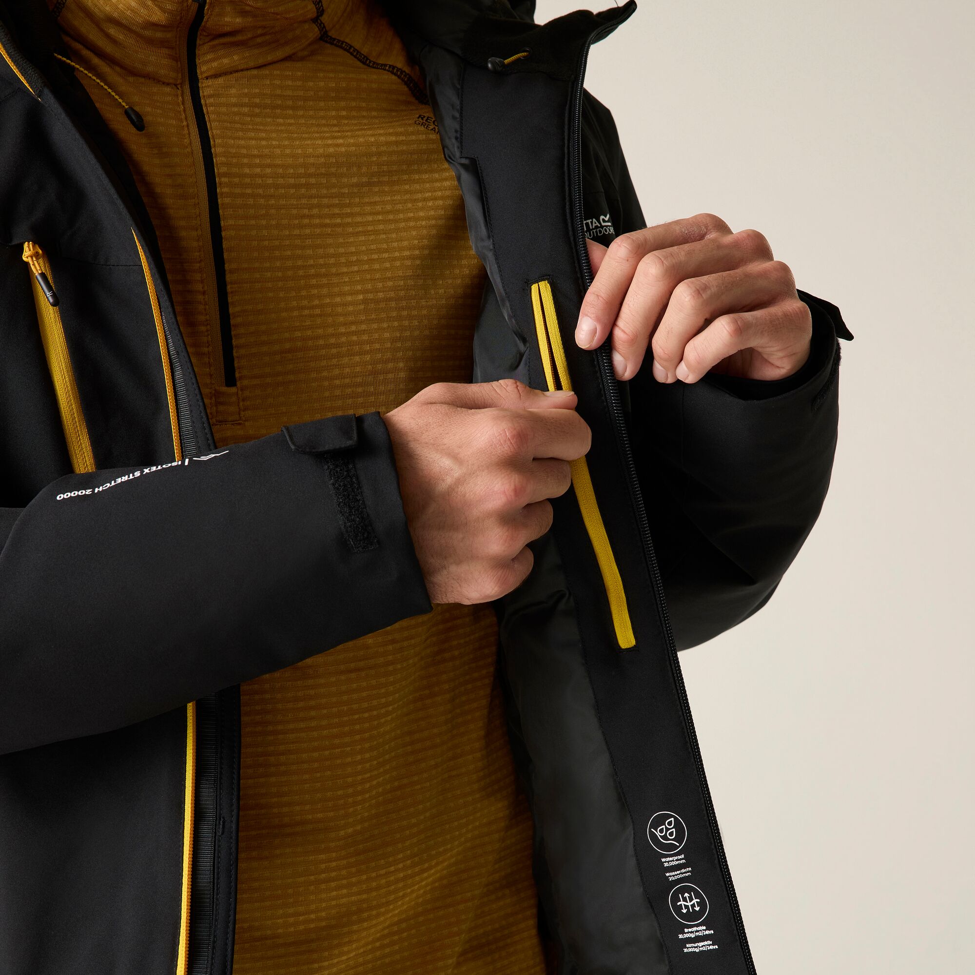 Imagen 4 de Chaqueta de hombre Highton Stretch Padded Regatta - Negro Negro