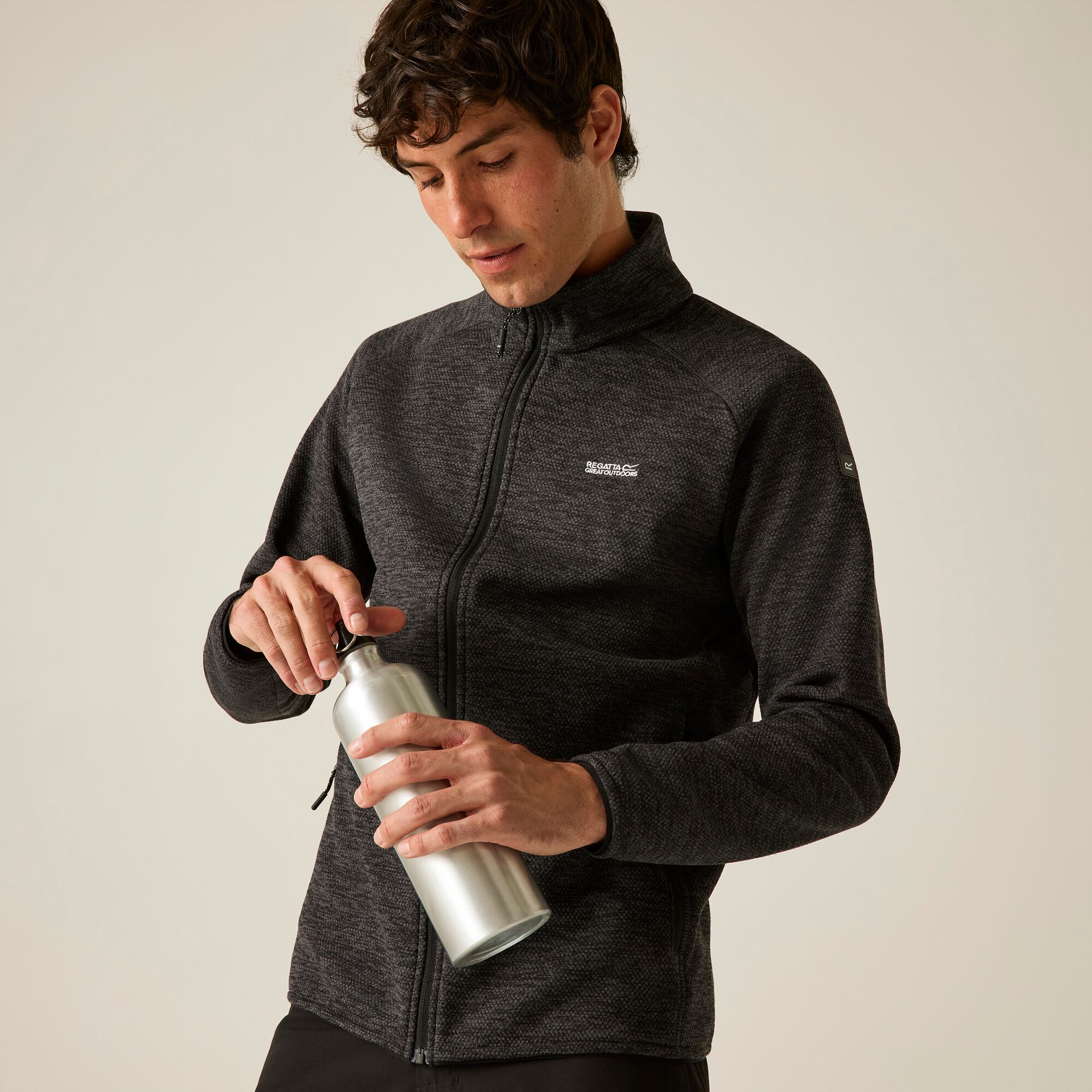Regatta Forro polar de hombre Harrow Verde militar