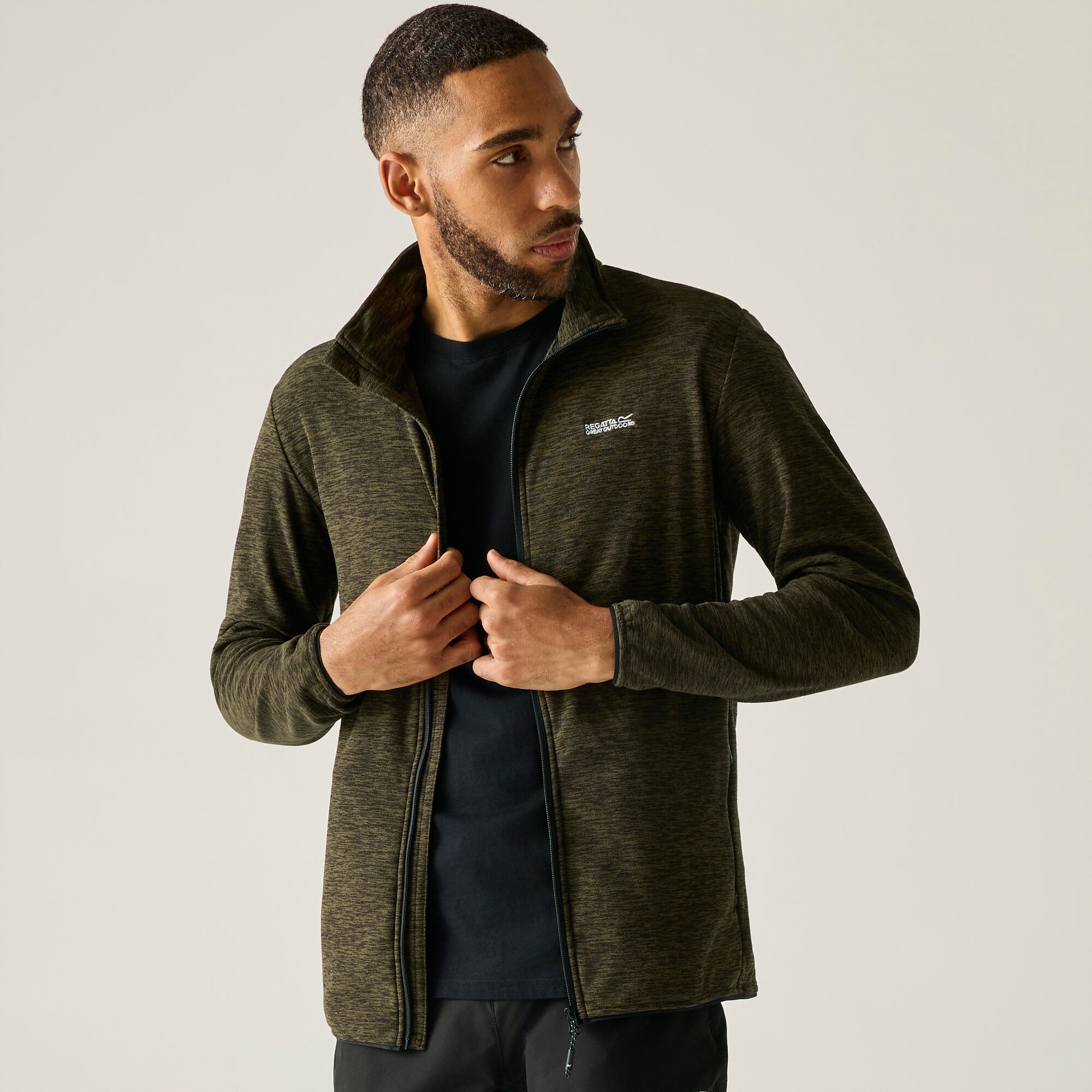 Forro polar de hombre Harrow Regatta - Verde militar Verde militar-4