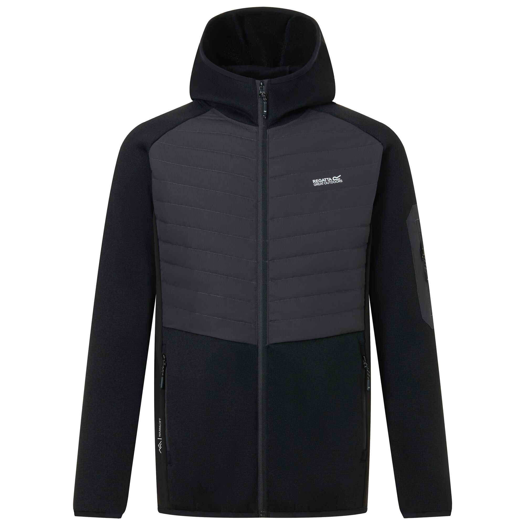 Chaqueta de hombre Newhill Hybrid Regatta - Negro / Gris Negro / Gris-5
