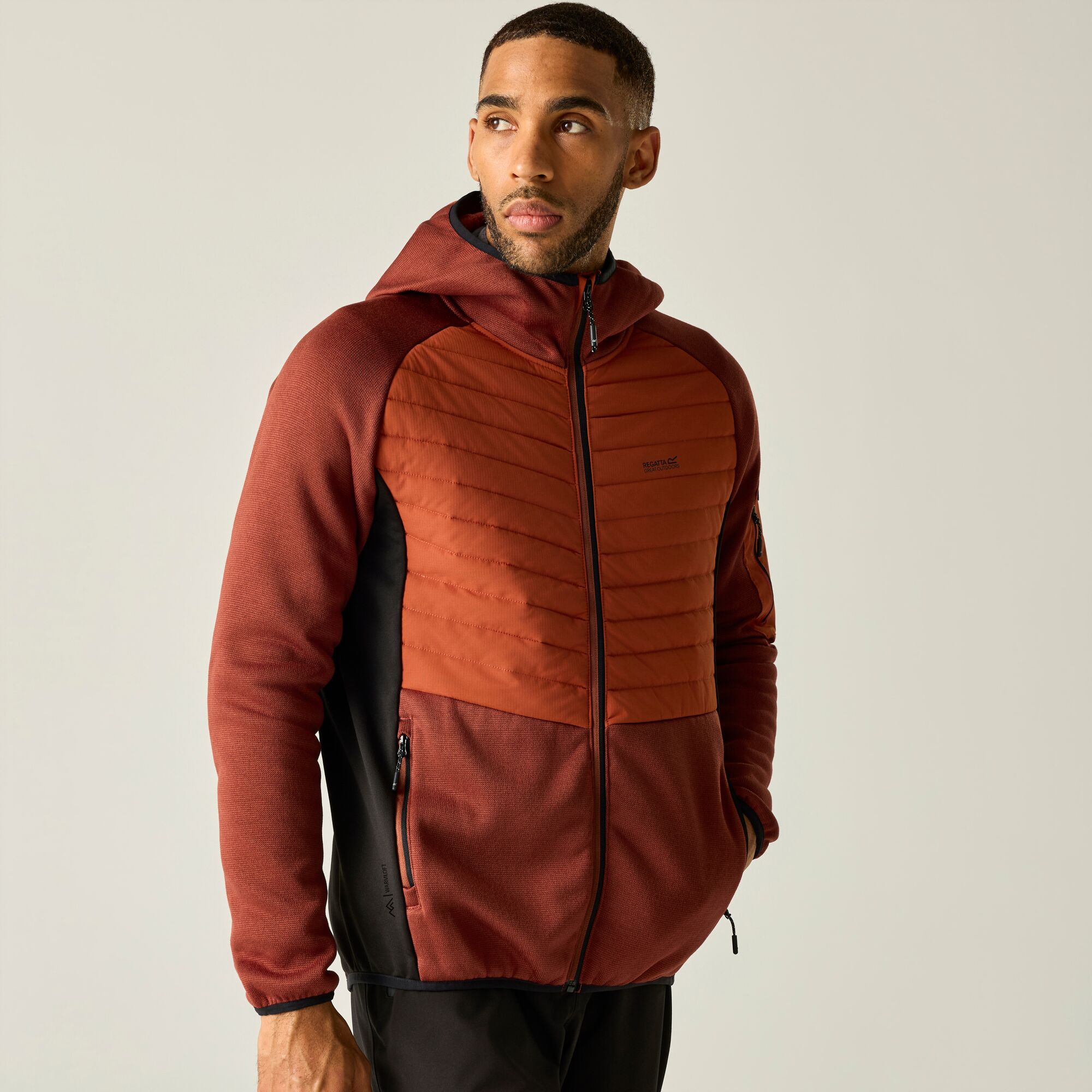 Imagen 0 de Chaqueta de hombre Newhill Hybrid Regatta Negro / Gris