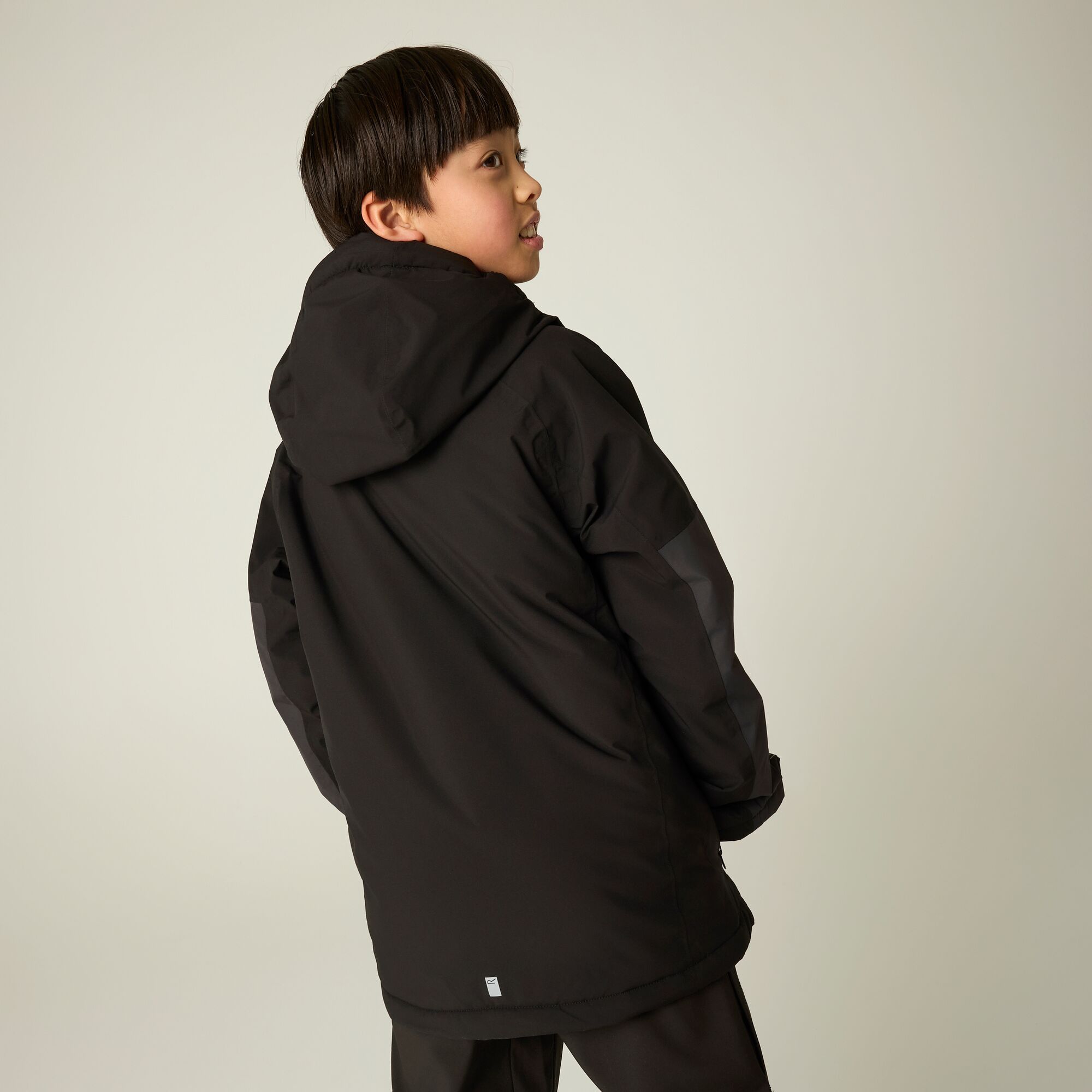 Chaqueta de niños Hillain Warm Lined Regatta - Negro / Gris Negro / Gris-2