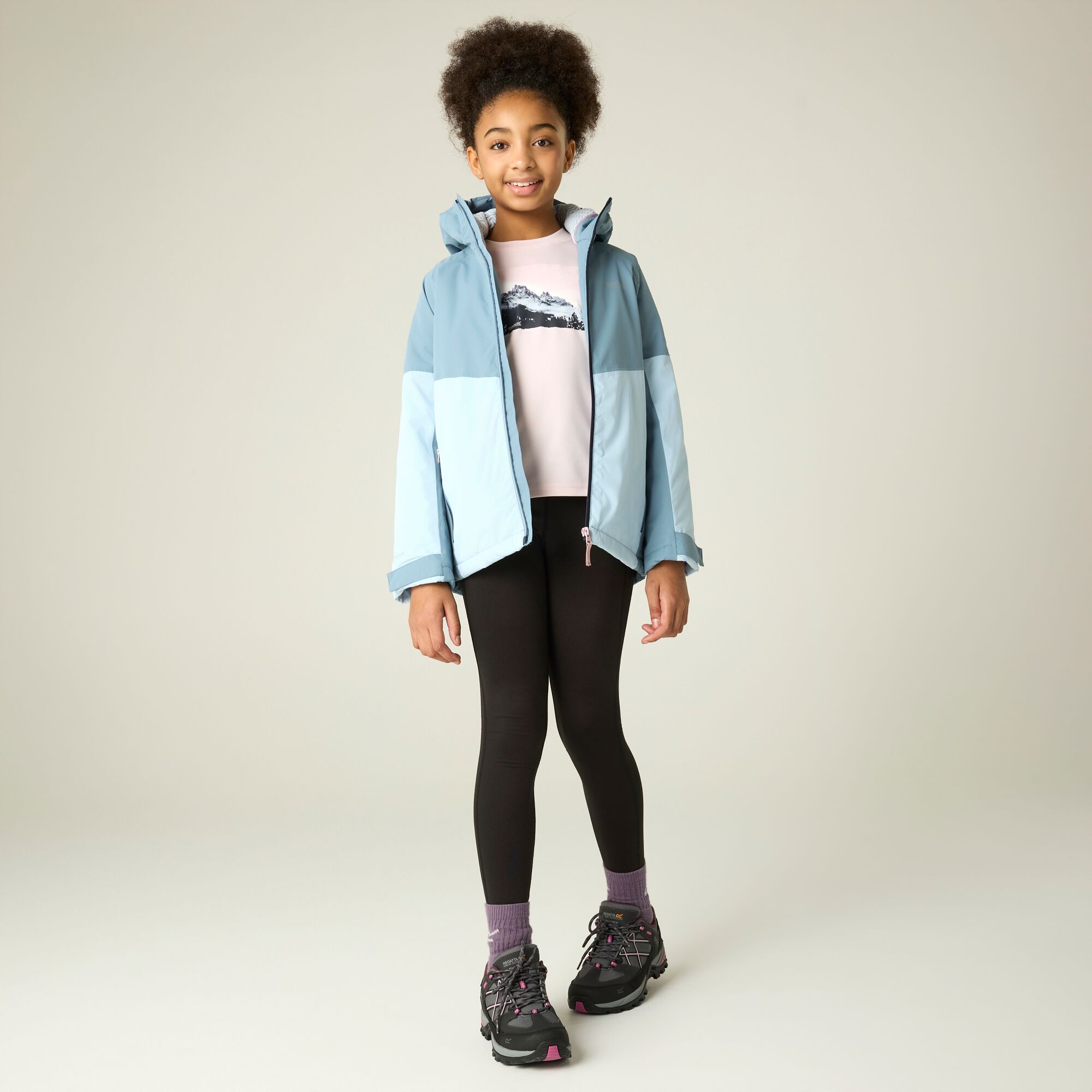 Chaqueta de niños Hillain Warm Lined Regatta - Azul grisáceo Azul grisáceo-4